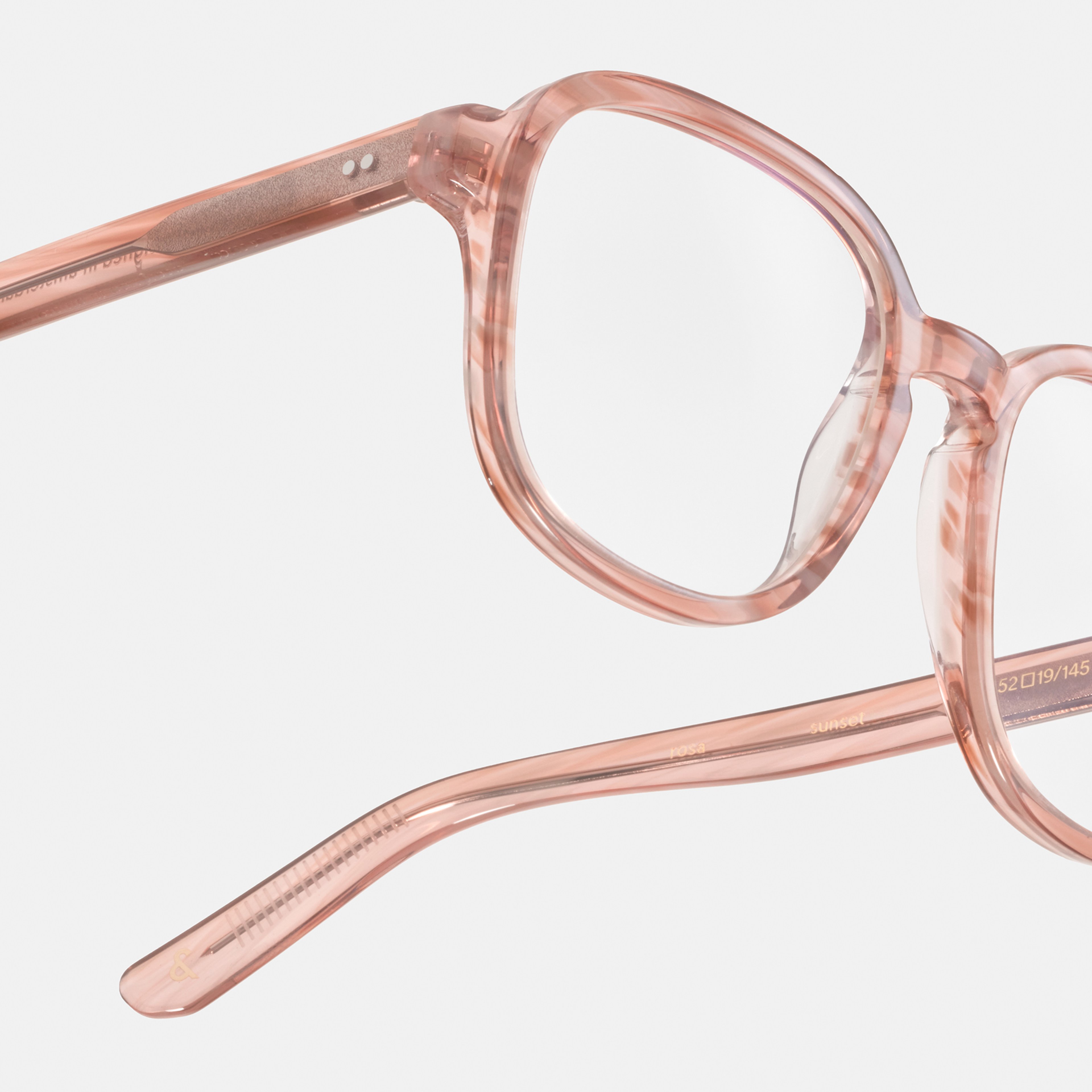 Ace & Tate Glasses | Square Acetate in Beige, Orange