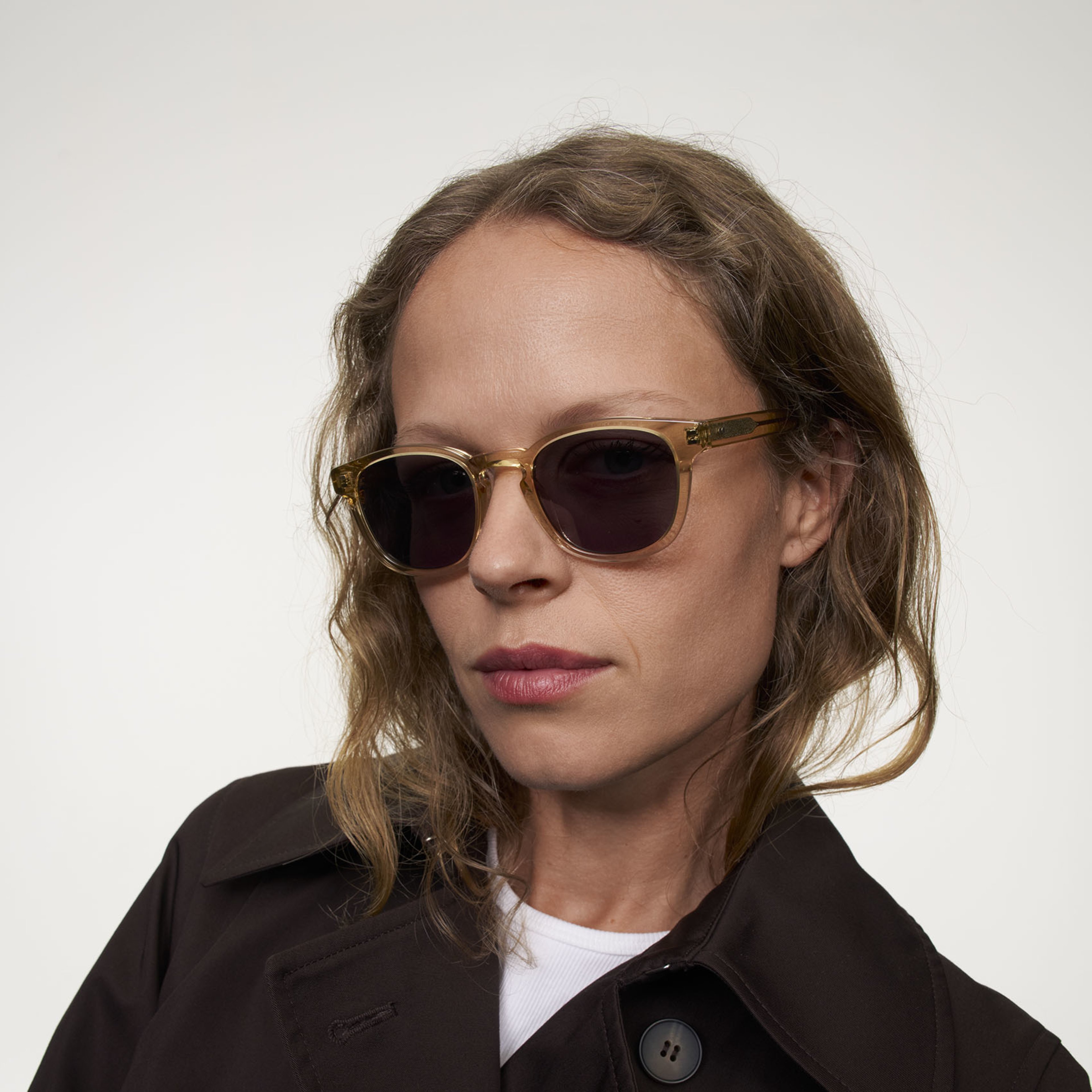 Ace & Tate Sunglasses | Square Acetate in Yellow