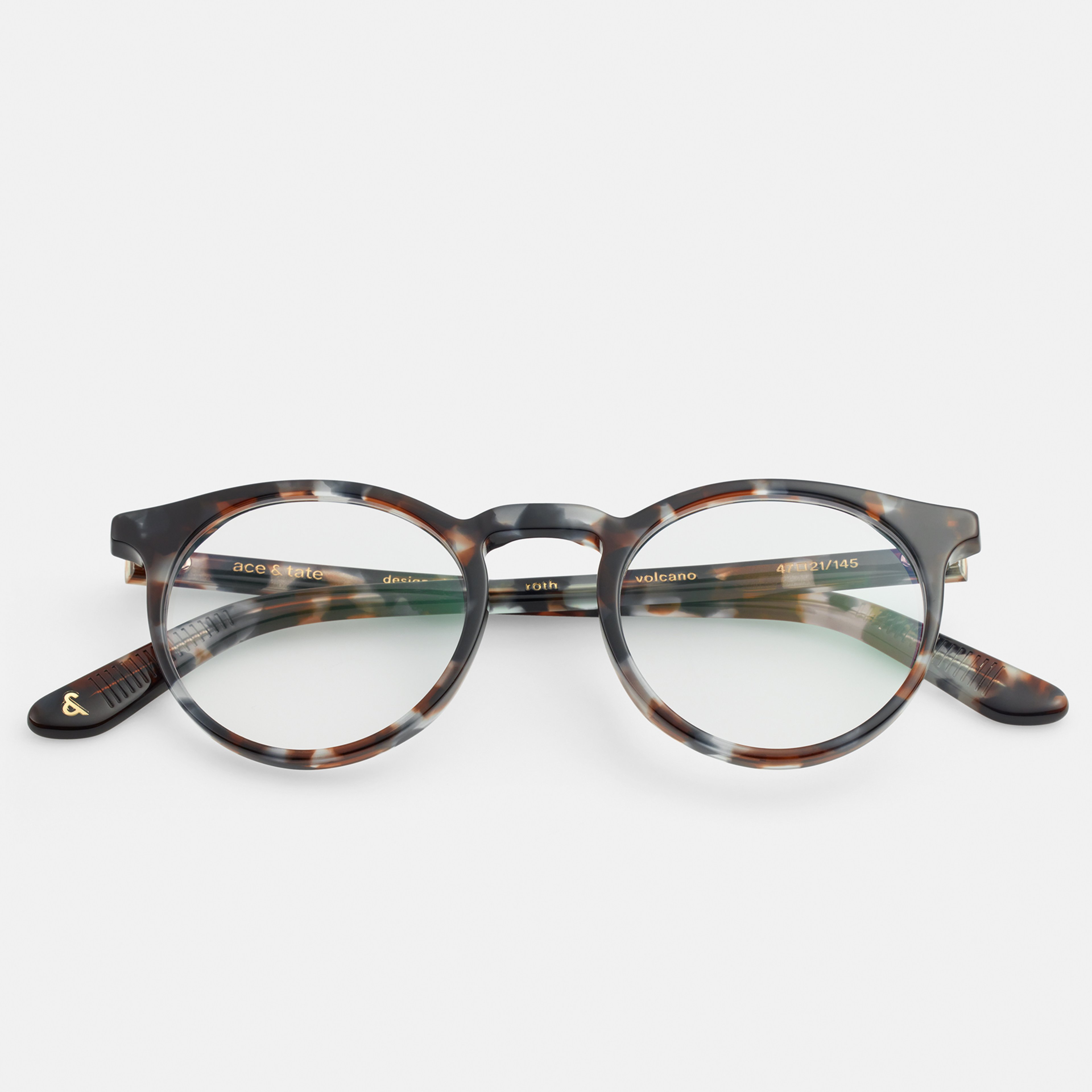 Ace & Tate Optiques | Ronde Acétate in Bleu, Gris, Rouge