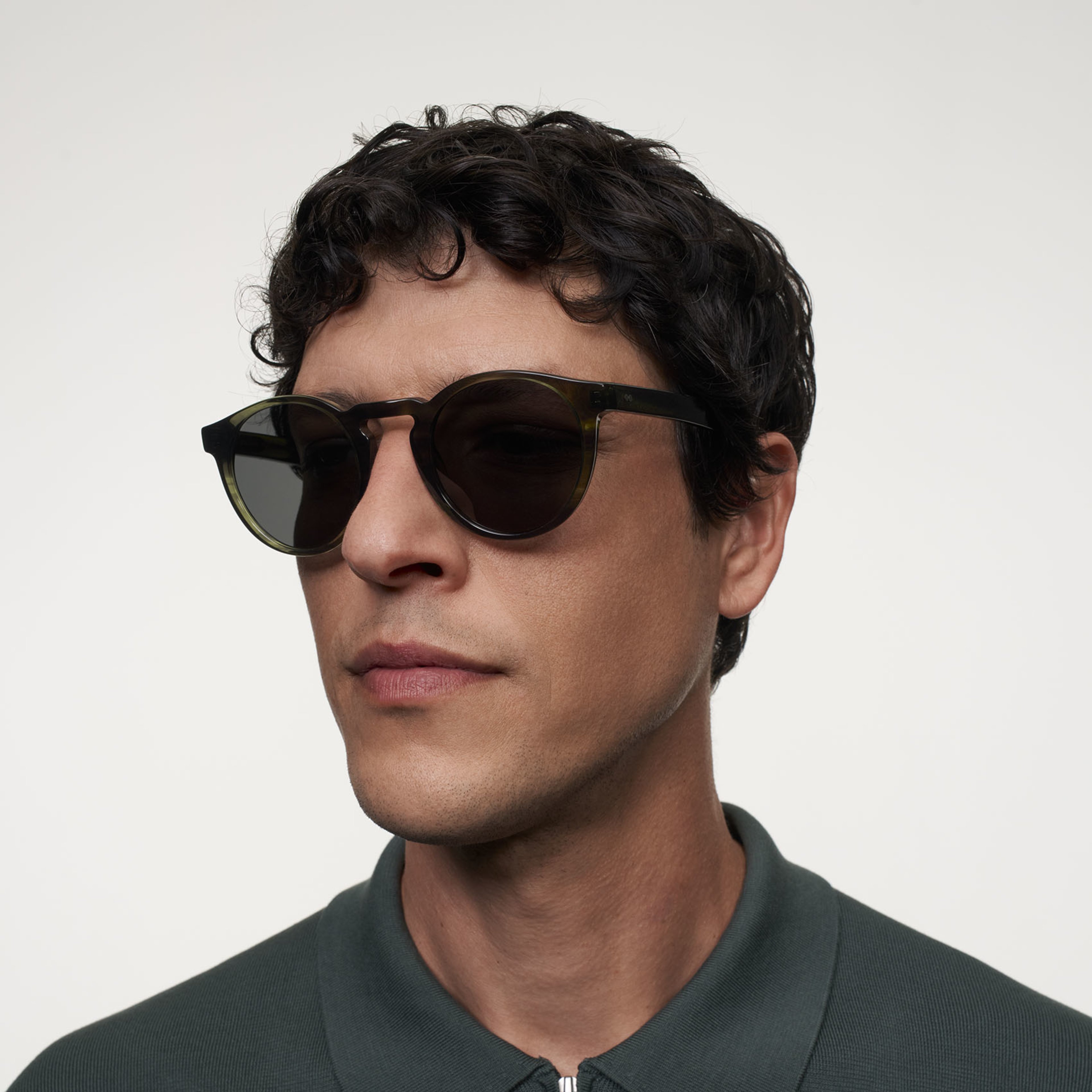 Ace & Tate Sunglasses | Round Acetate in Green