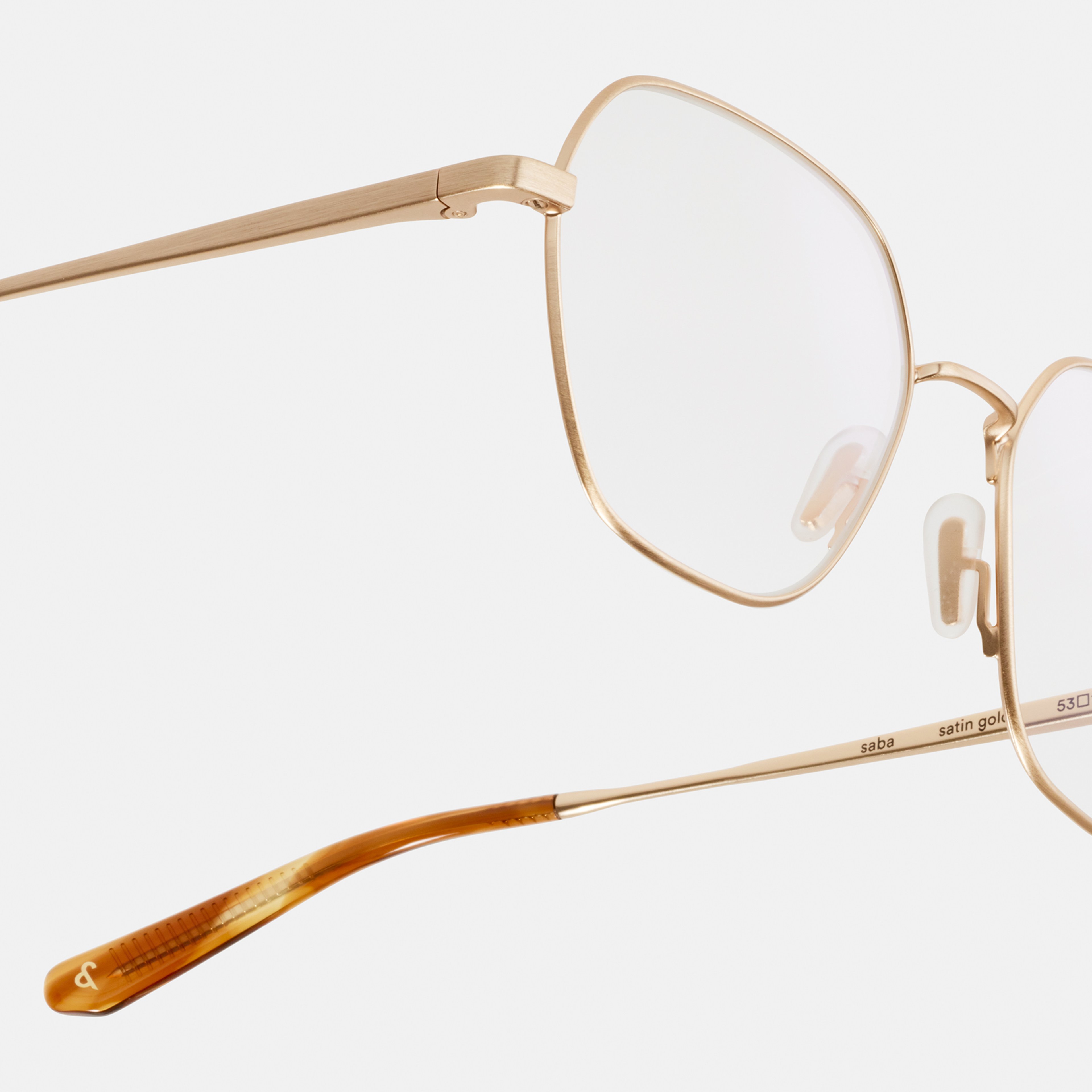 Ace & Tate Glasses | Hexagonal Metal in Gold