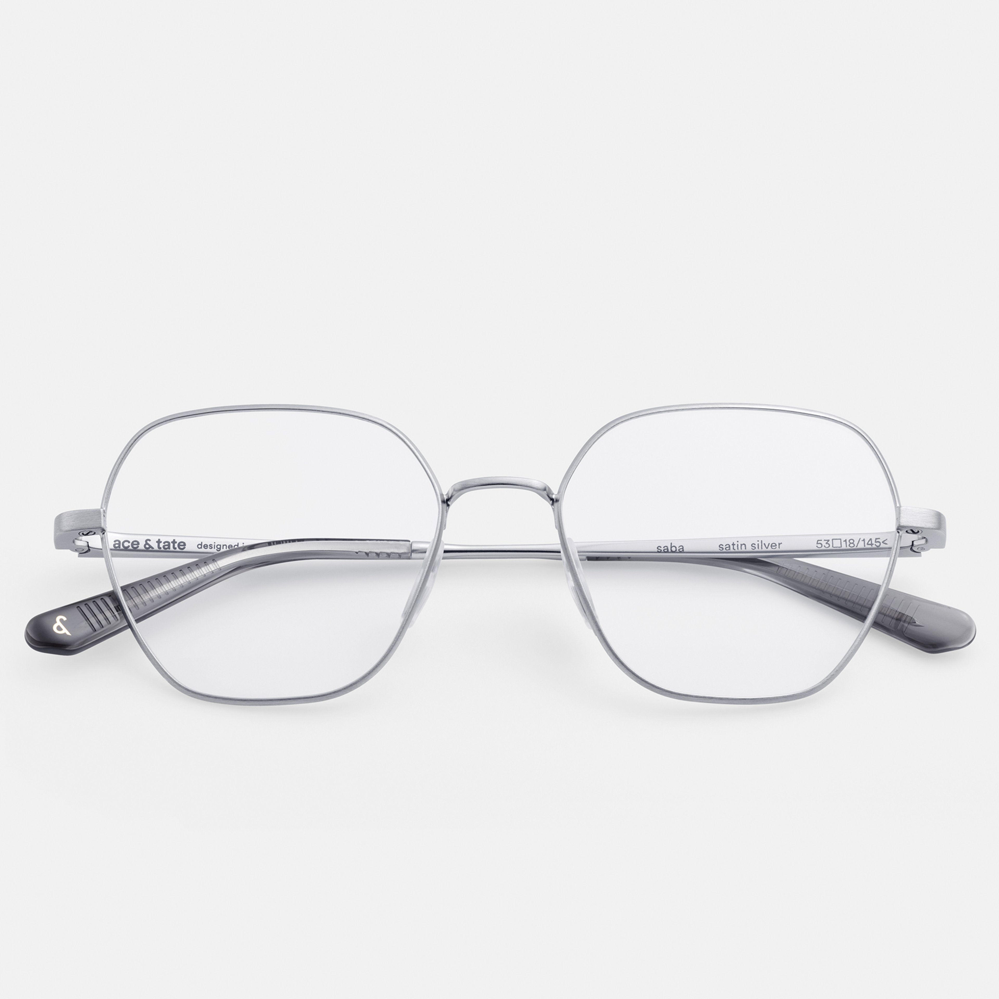 Ace & Tate Optiques | Hexagonal métal in Argent