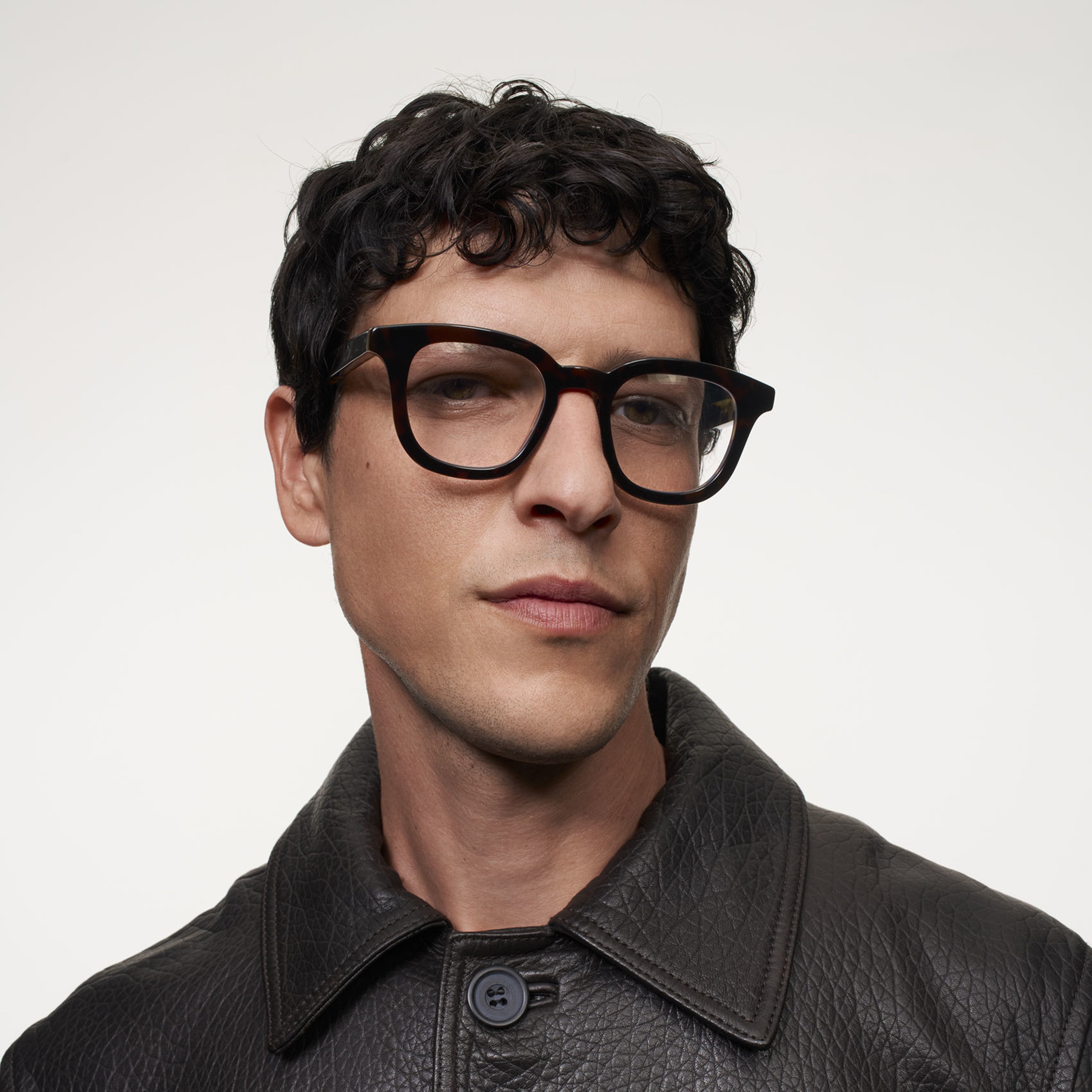Ace & Tate Gafas | Cuadrada Acetato in Beige, Negro, Marrón, Amarillo