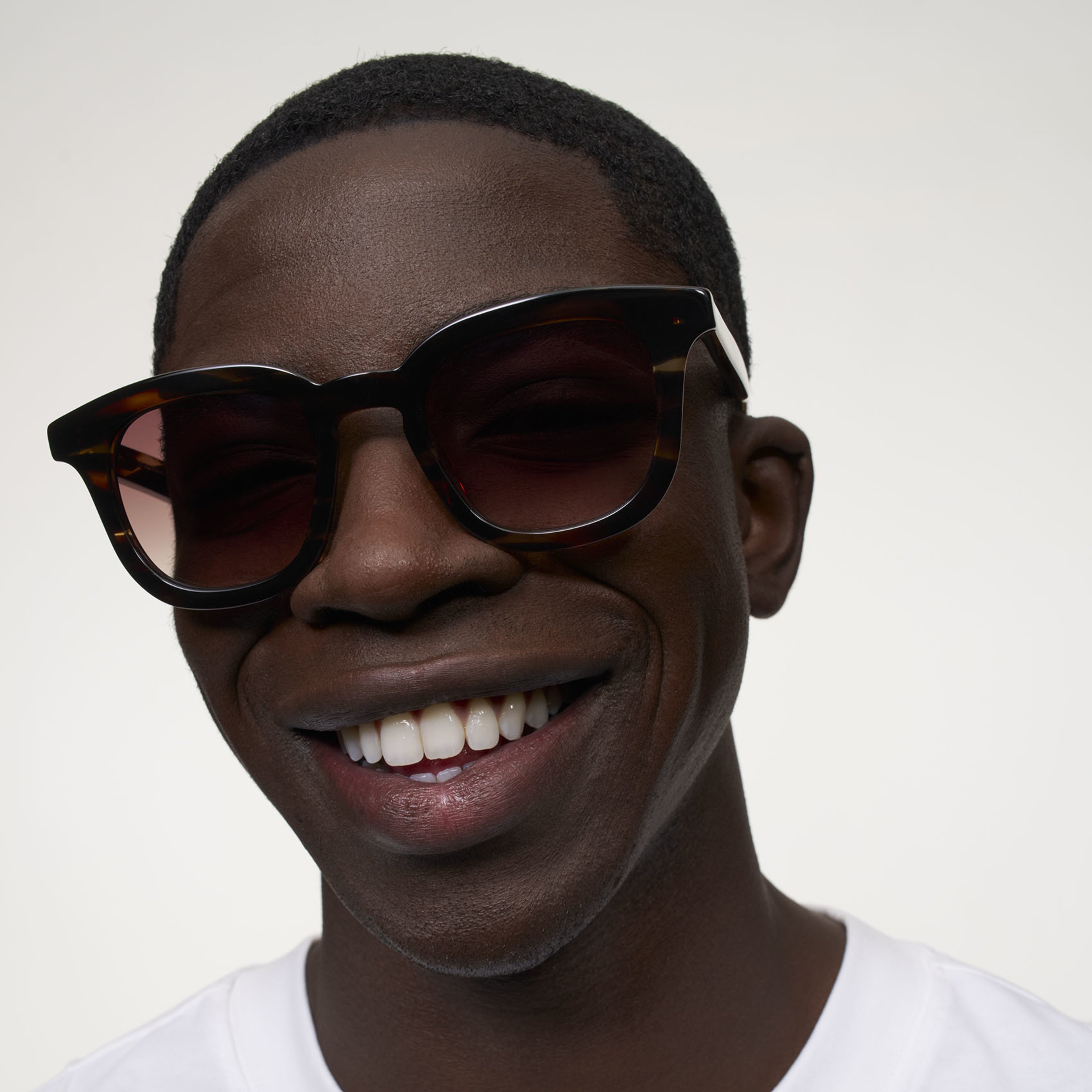 Ace & Tate Sunglasses | Square Acetate in Brown, Orange