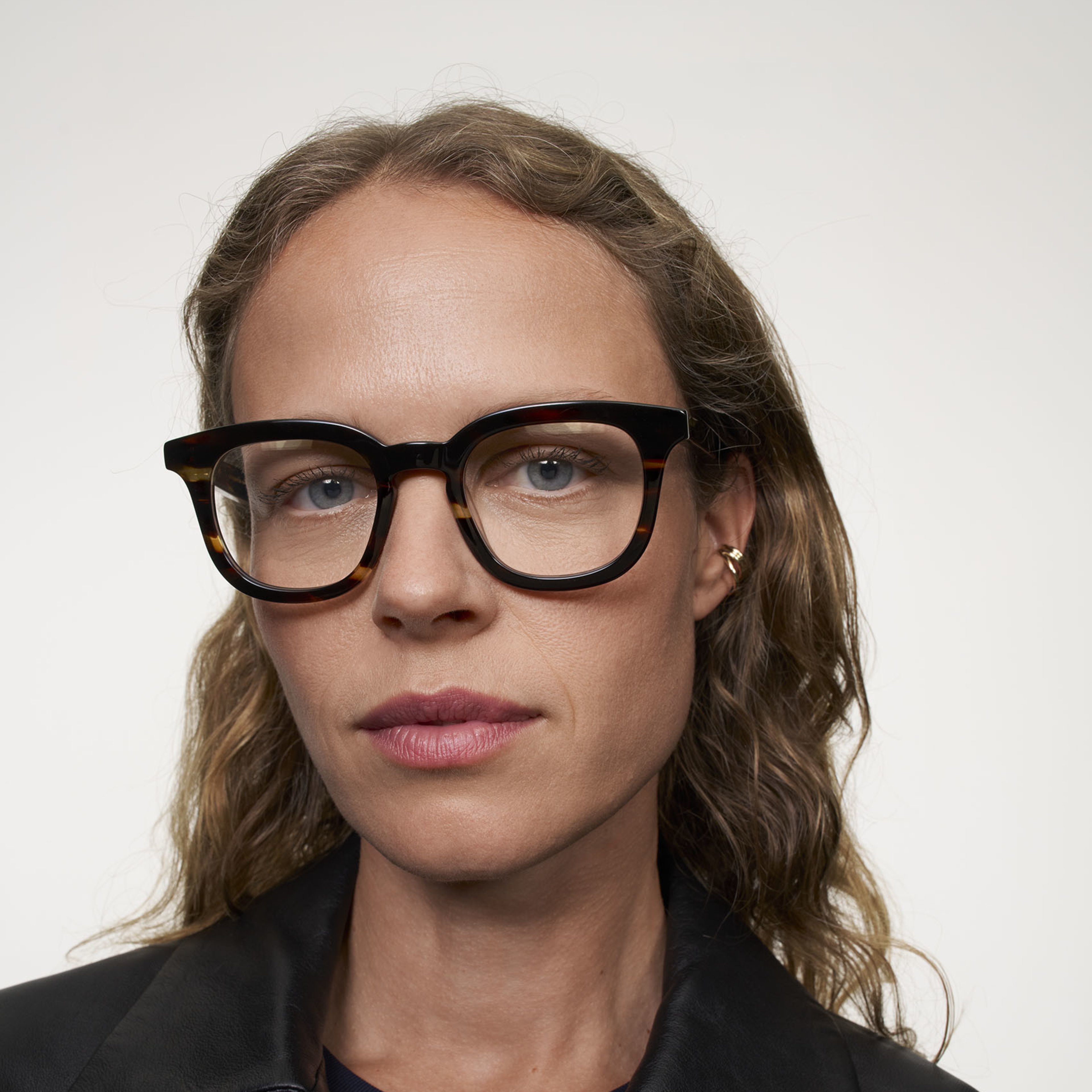 Ace & Tate Glasses | Square Acetate in Brown, Orange