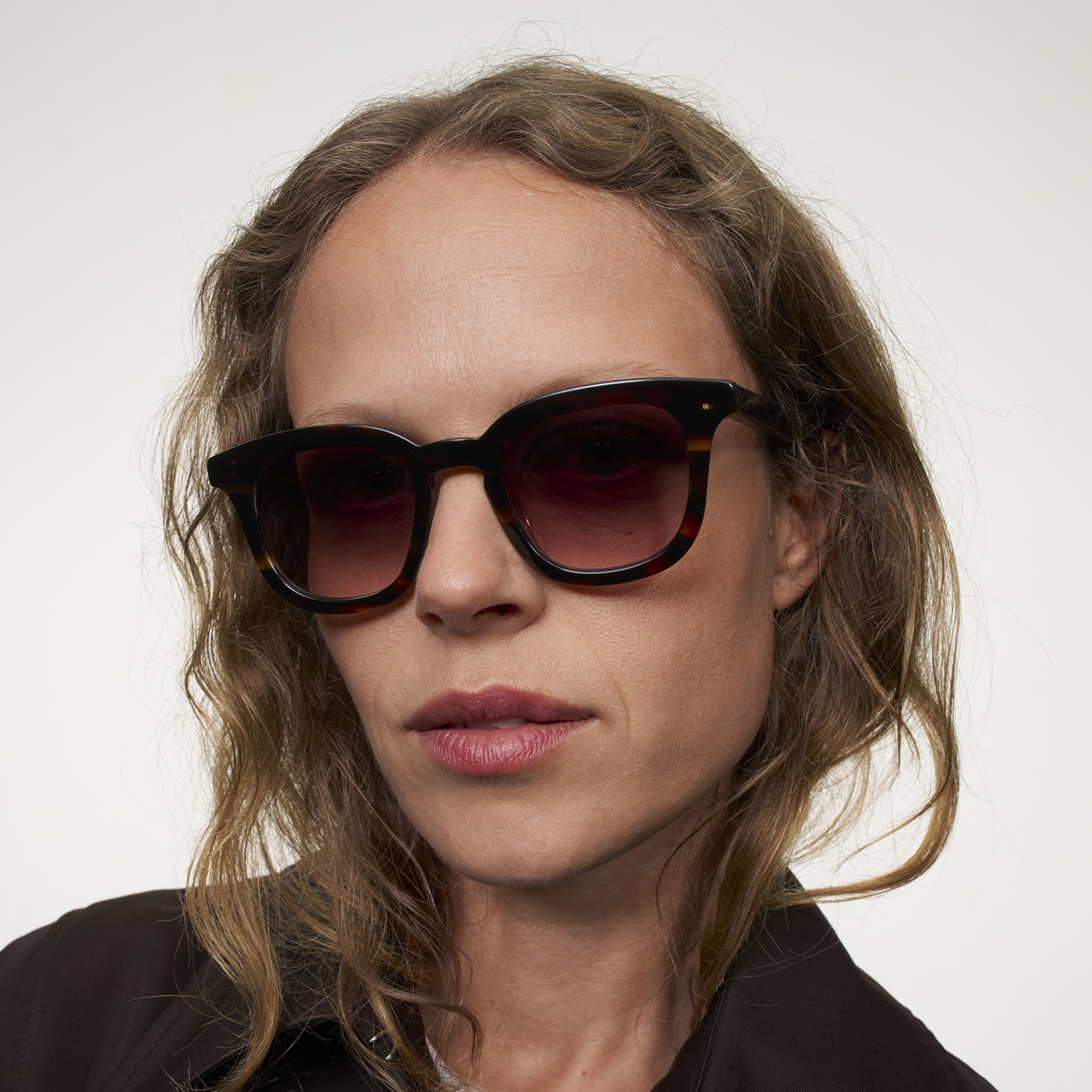 Ace & Tate Sunglasses | Square Acetate in Brown, Orange