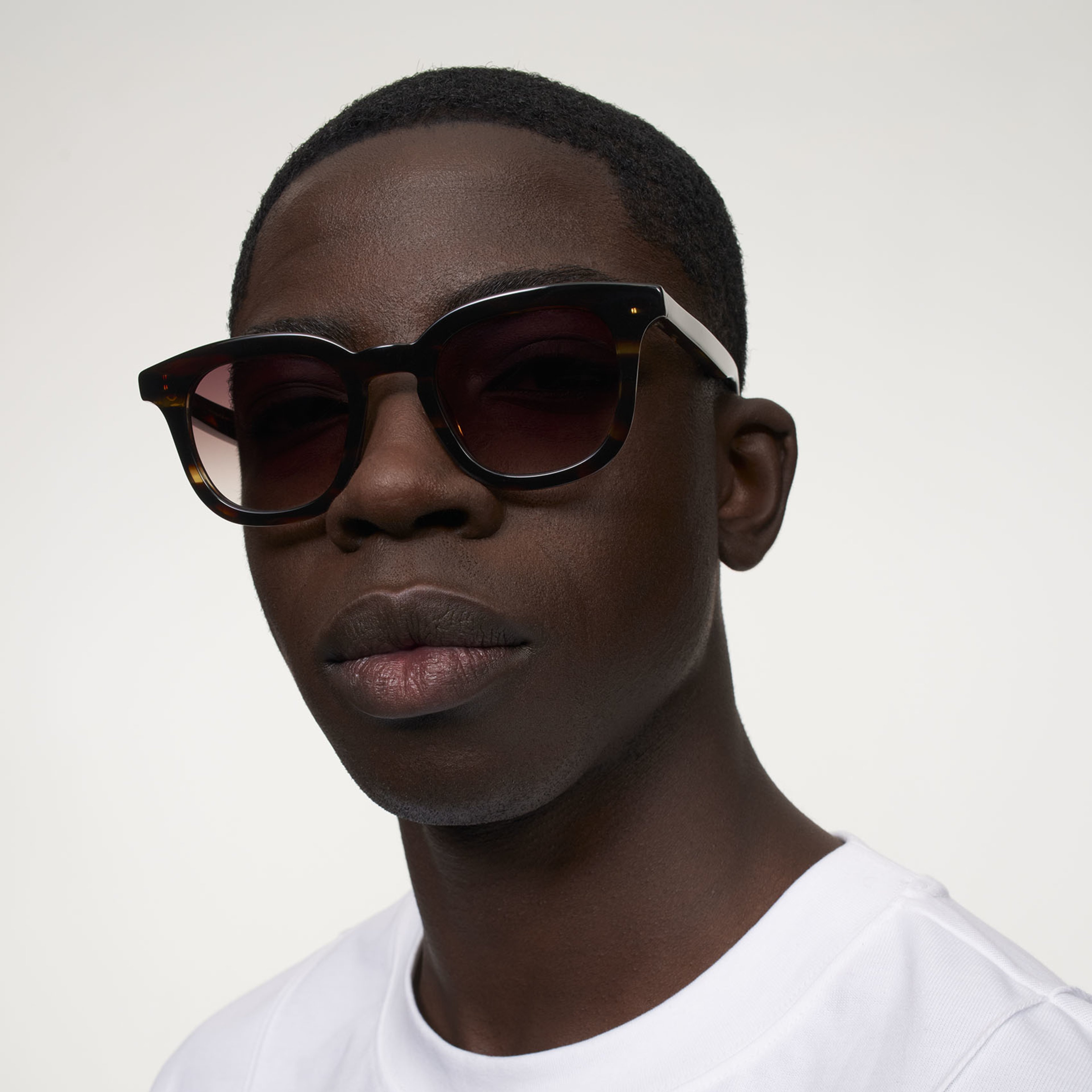 Ace & Tate Sunglasses | Square Acetate in Brown, Orange