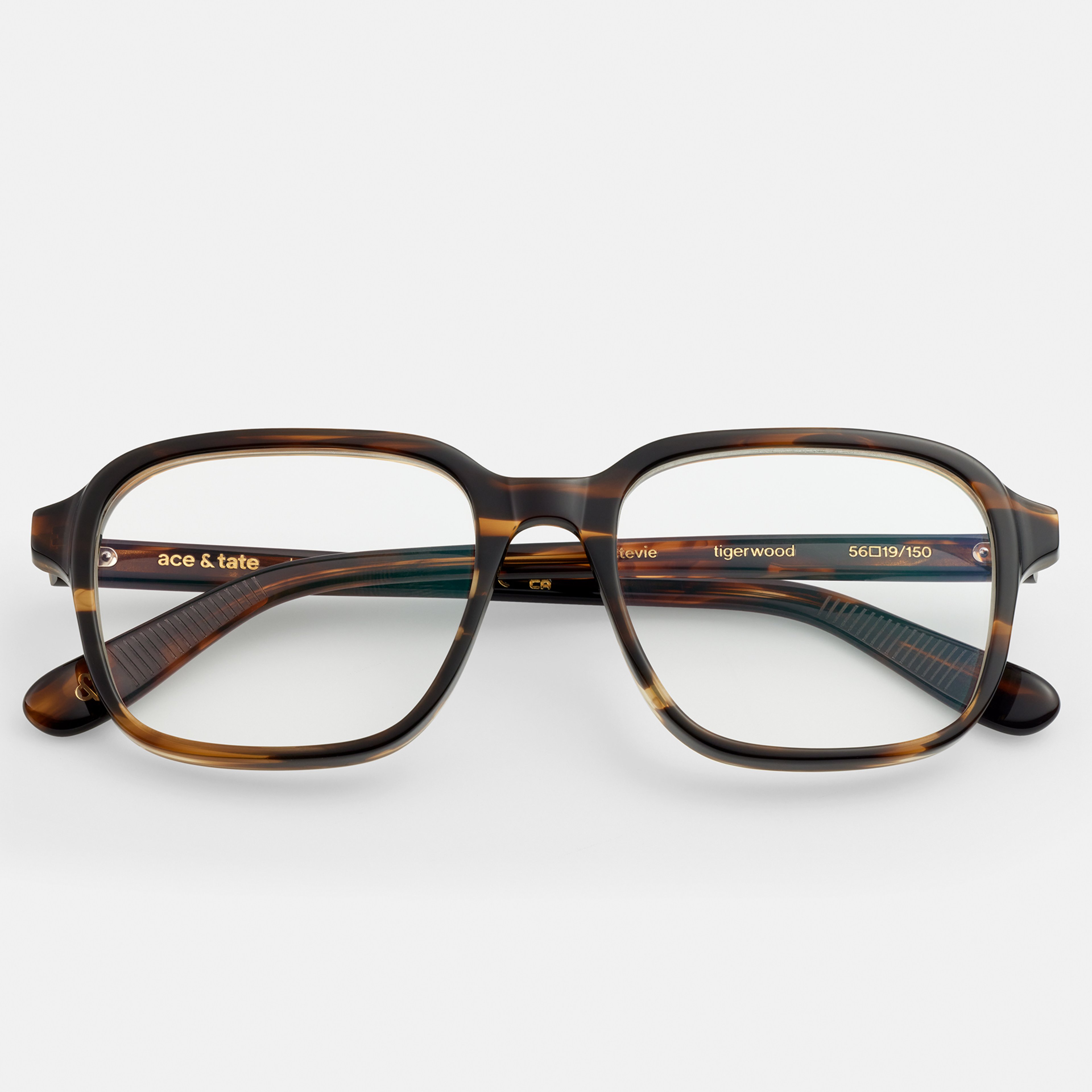 Ace & Tate Glasses | Square Acetate in Brown, Orange