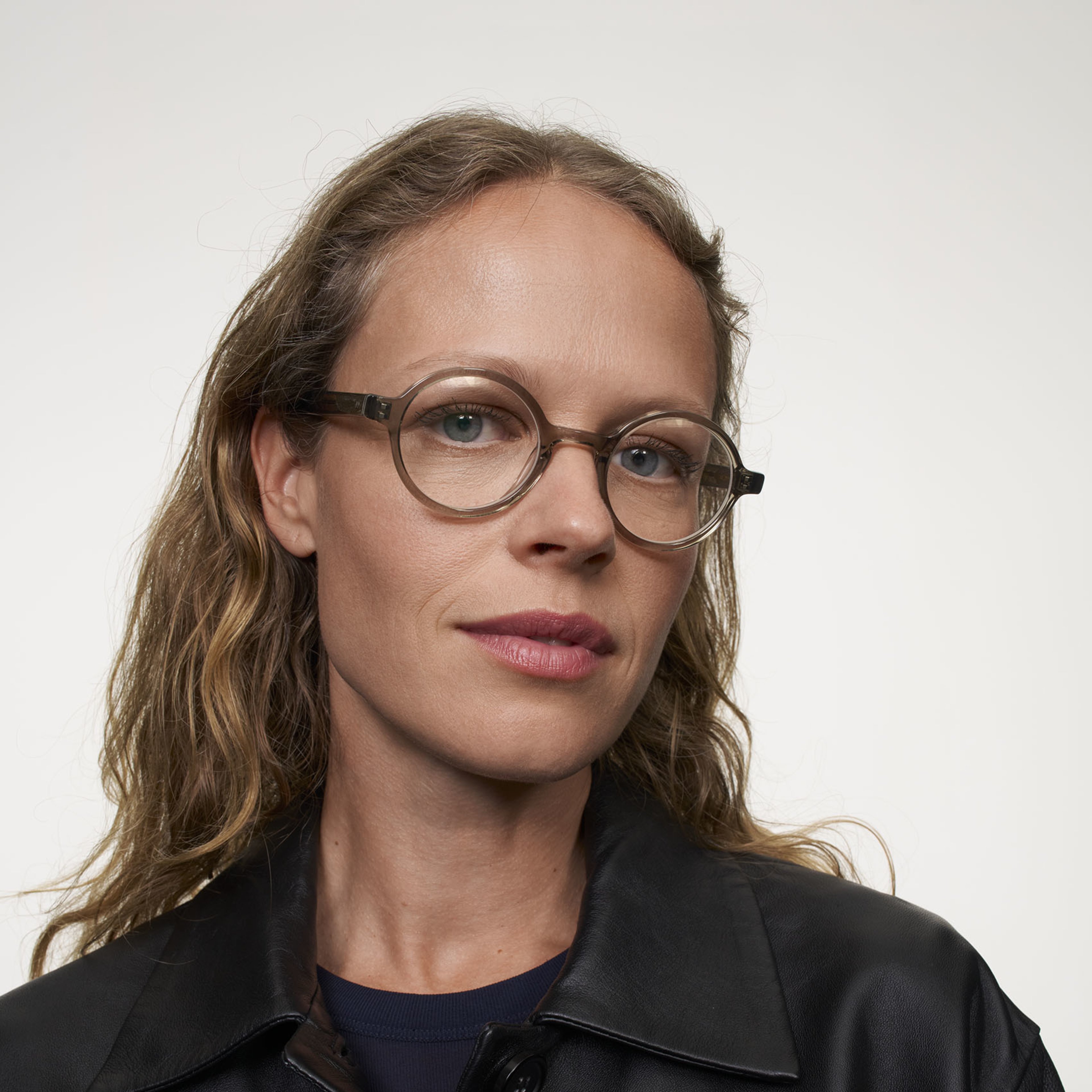 Ace & Tate Brillen | Rund Acetat in Grau