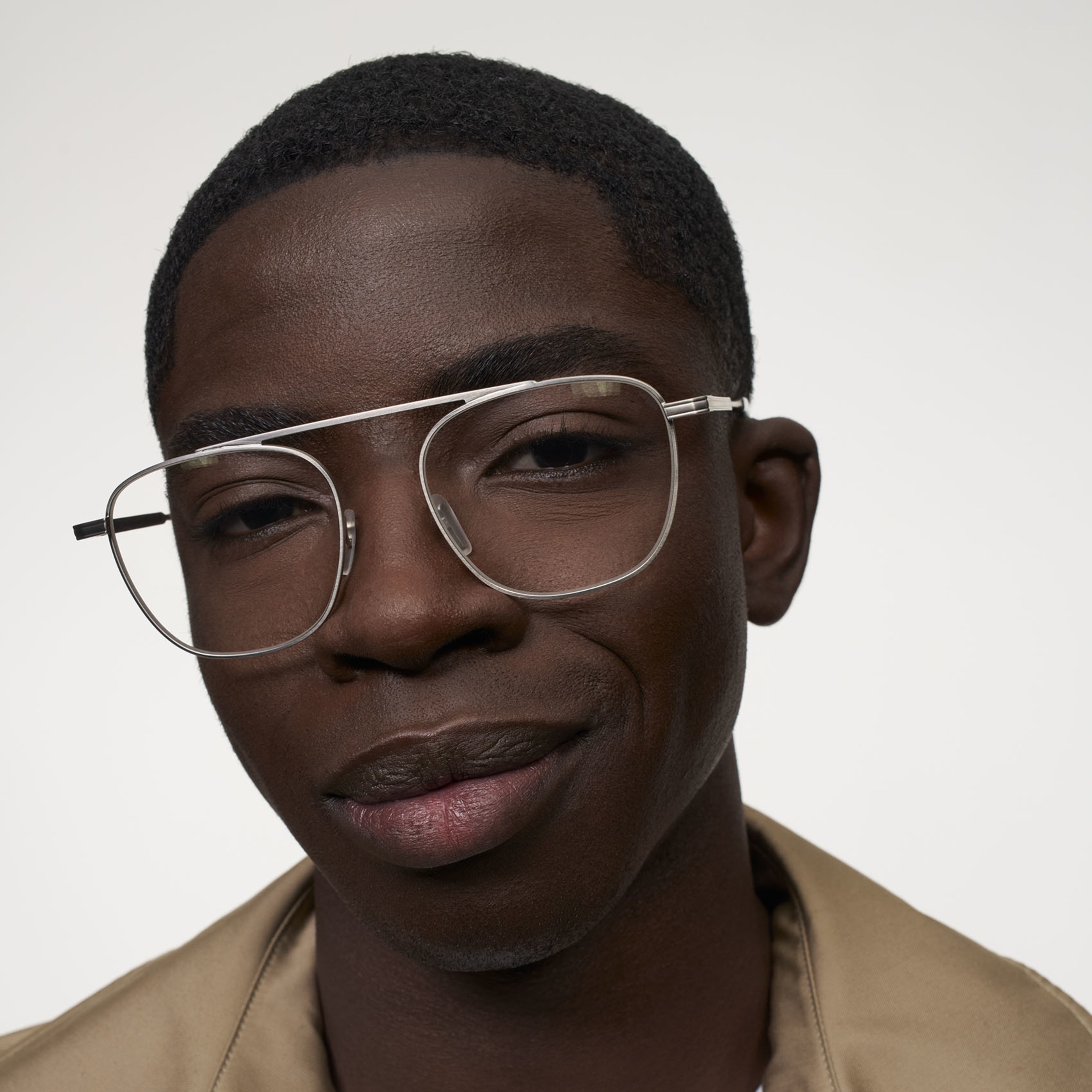 Ace & Tate Glasses | Square Metal in Silver
