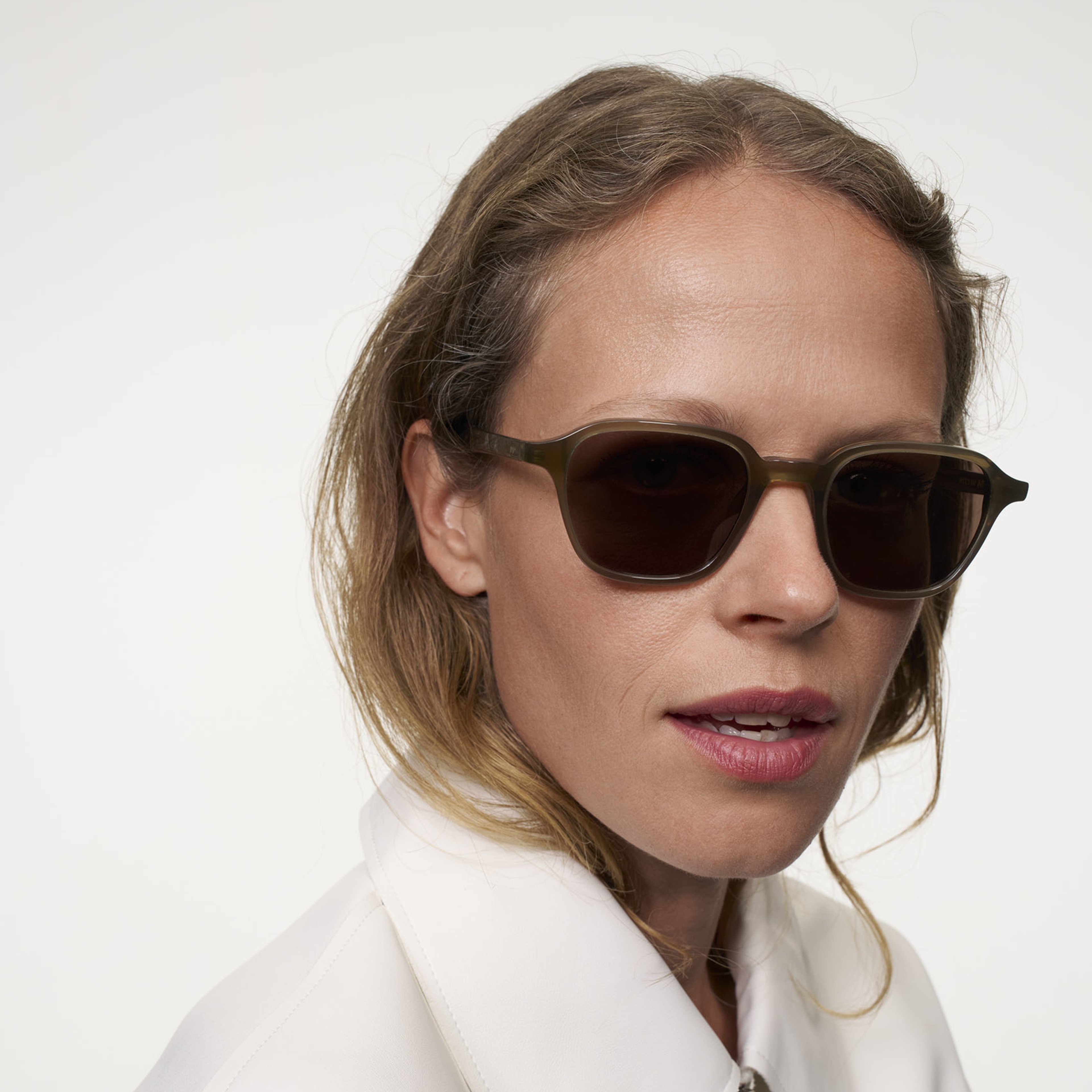 Ace & Tate Sunglasses | Square Acetate in Green