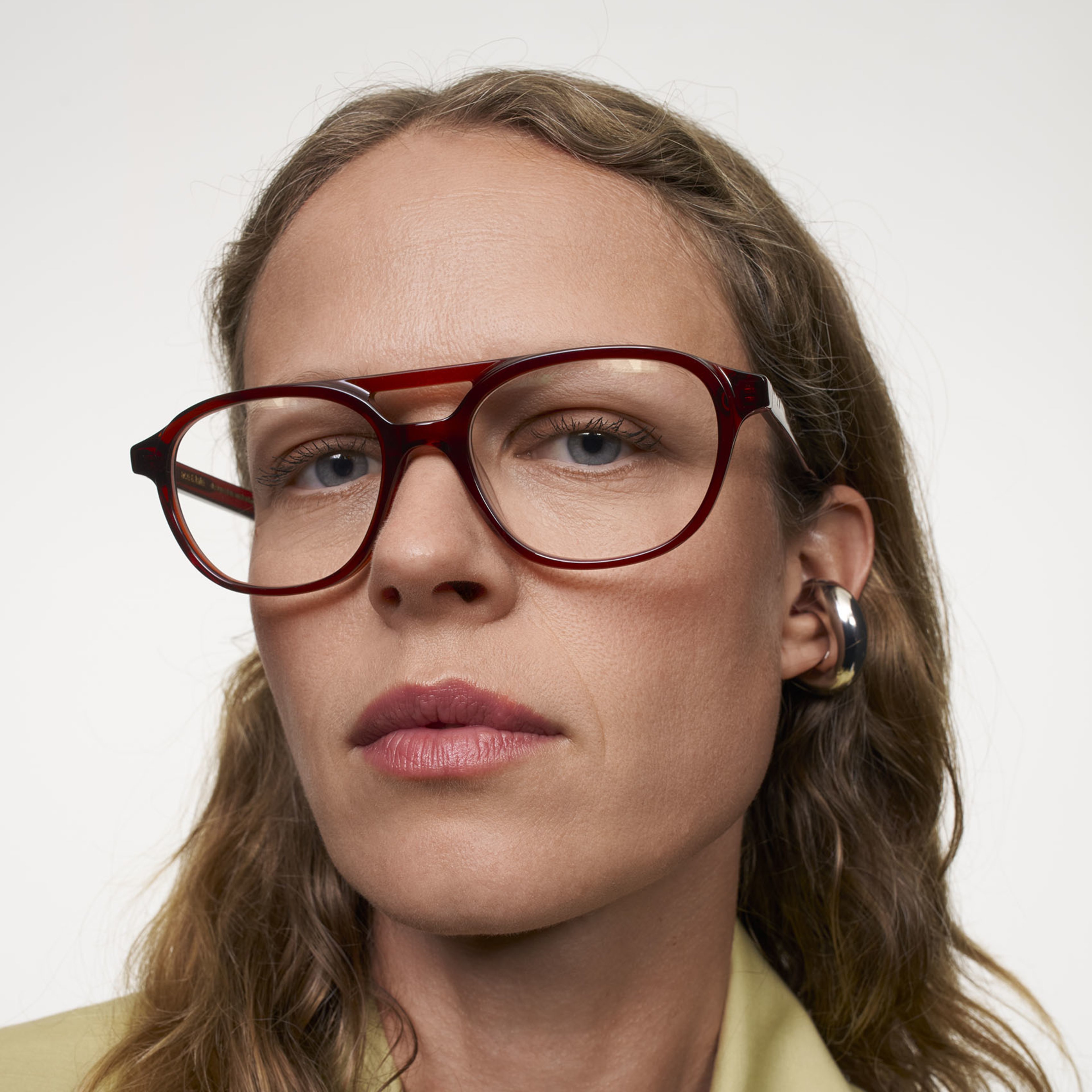 Ace & Tate Glasses | Round Acetate in Red