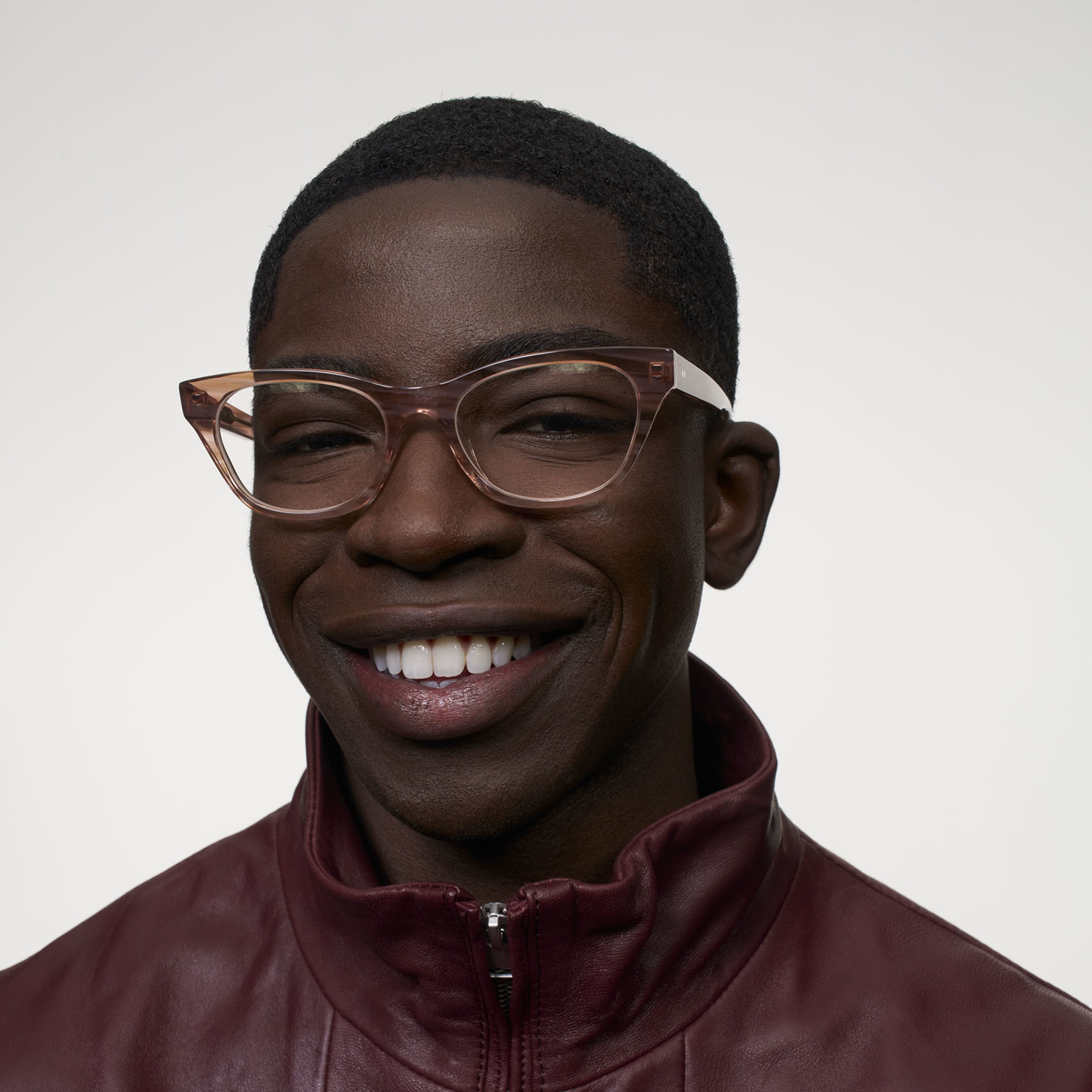 Ace & Tate Glasses | Round Acetate in Beige, Orange
