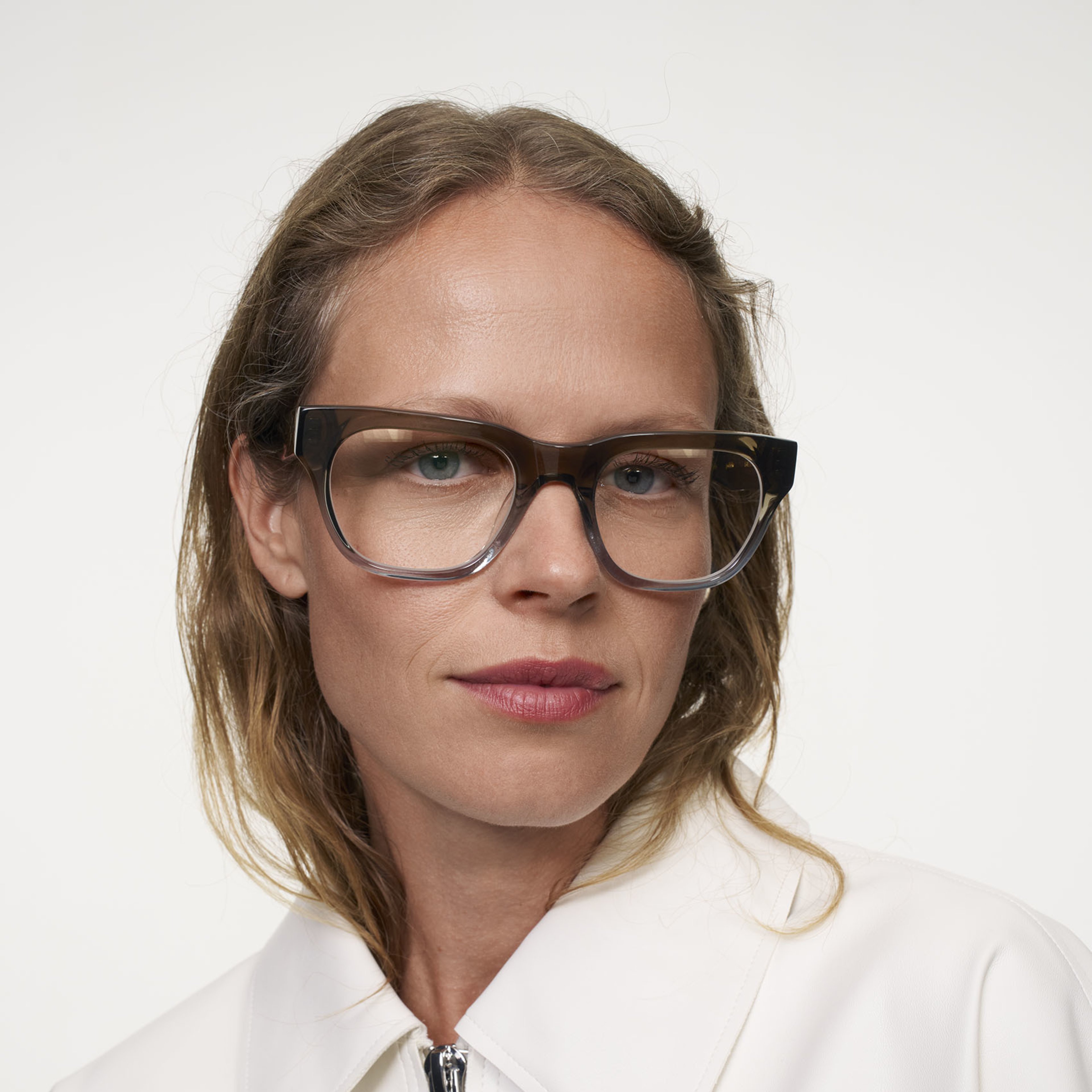 Ace & Tate Glasses | Square Acetate in Blue, Grey