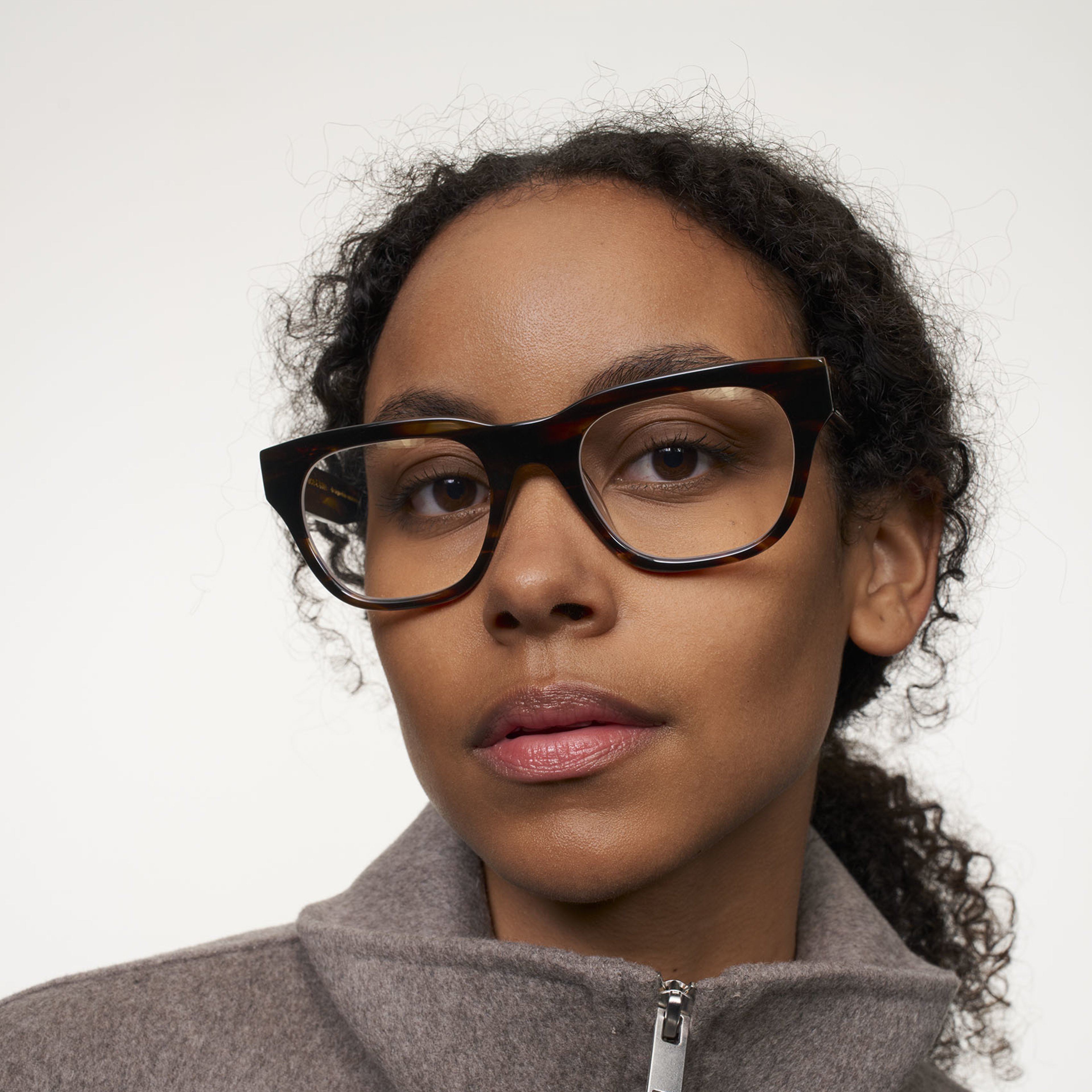 Ace & Tate Optiques | Carrée Acétate in Marron, Orange