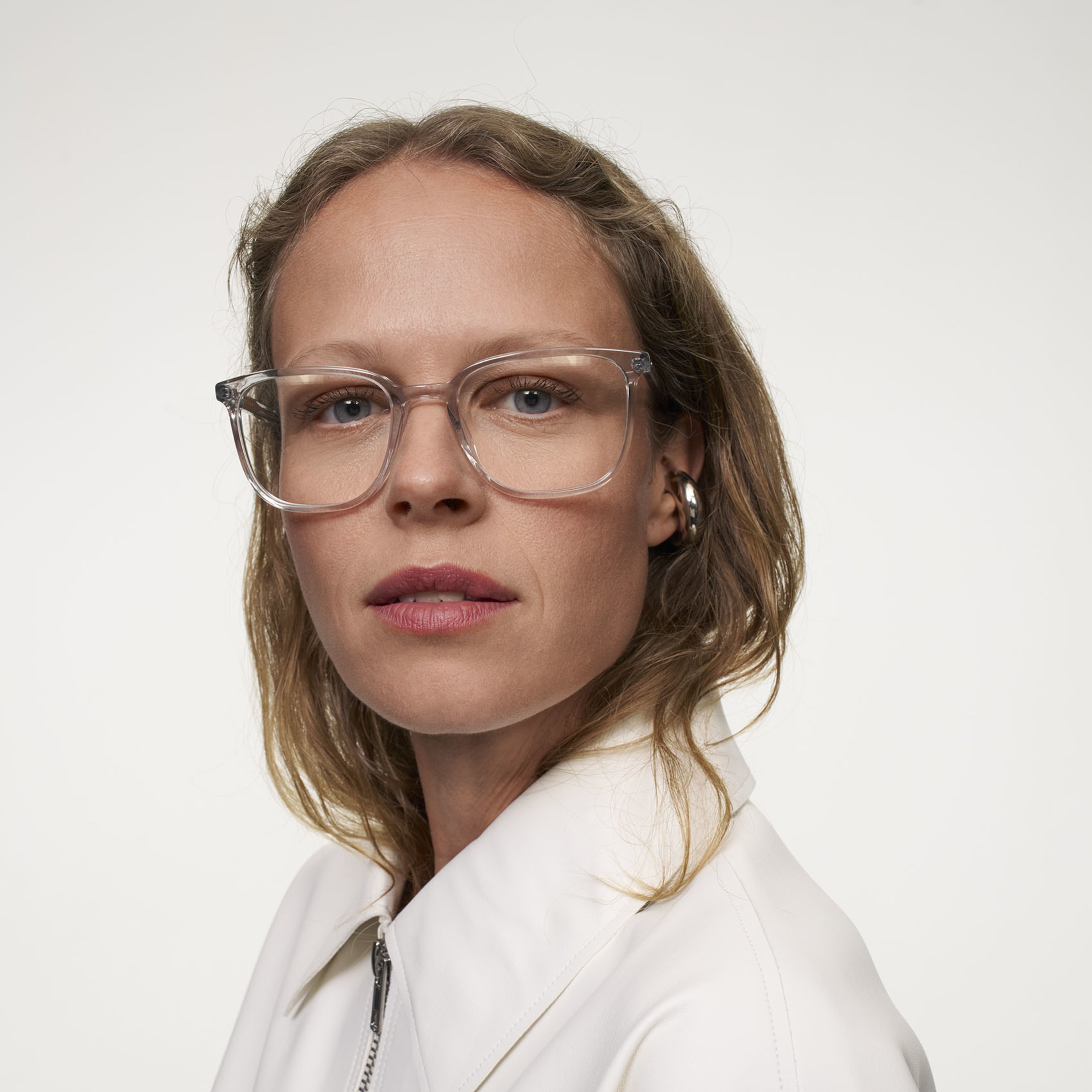 Ace & Tate Brillen | Rechteckig Acetat in Transparent, Grau