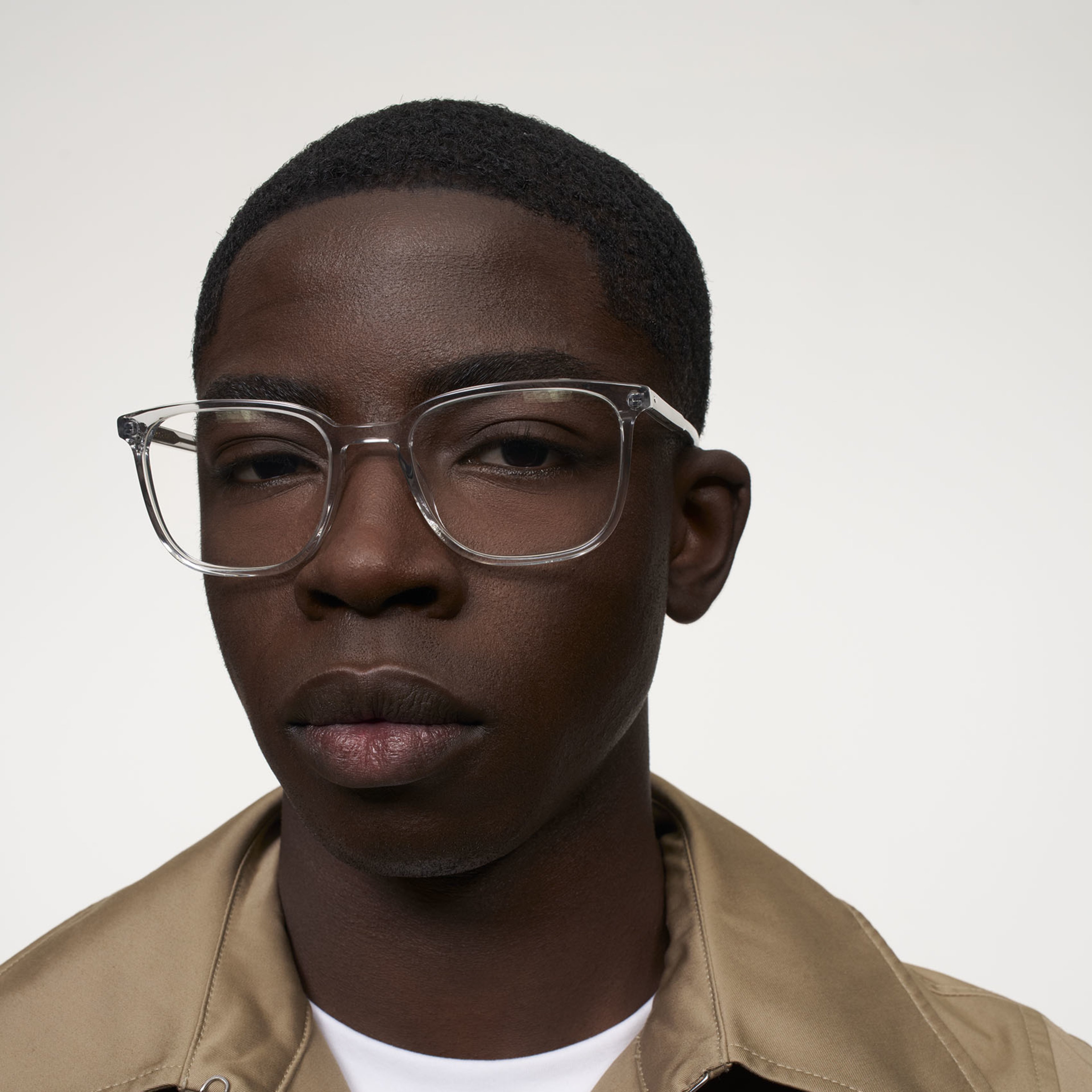Ace & Tate Brillen | Rechteckig Acetat in Transparent, Grau
