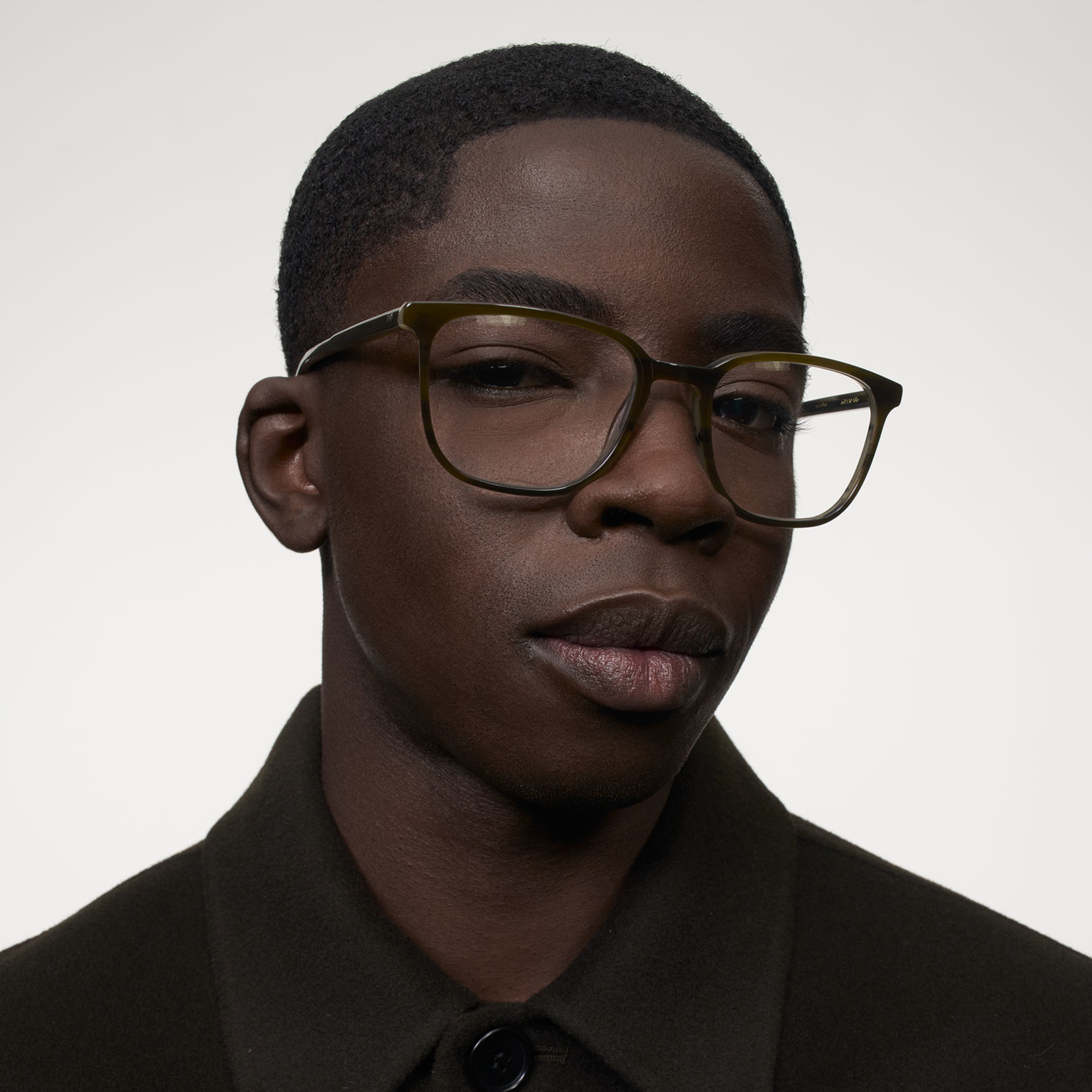 Ace & Tate Glasses | Rectangle Acetate in Green, Grey