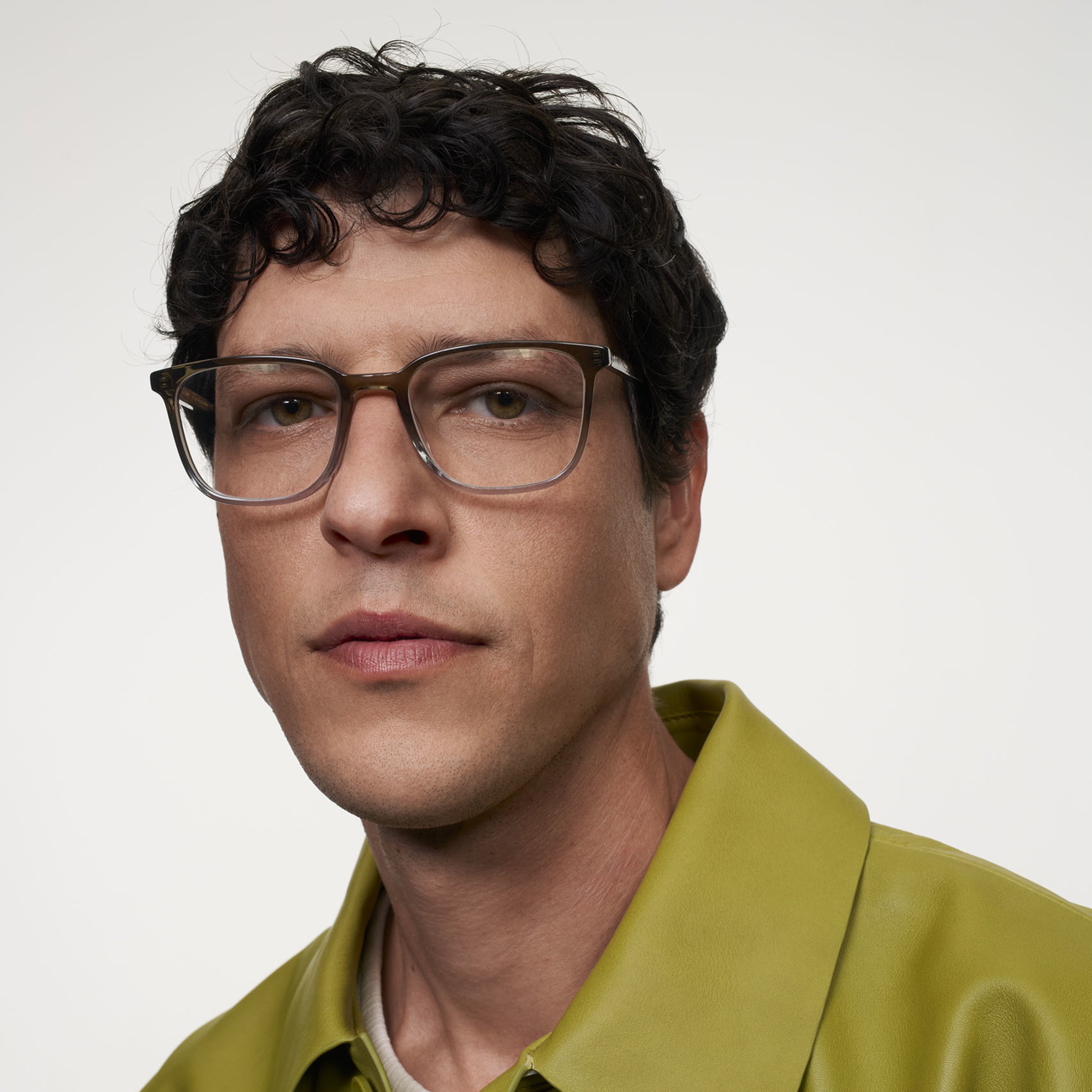 Ace & Tate Glasses | Rectangle Acetate in Blue, Grey