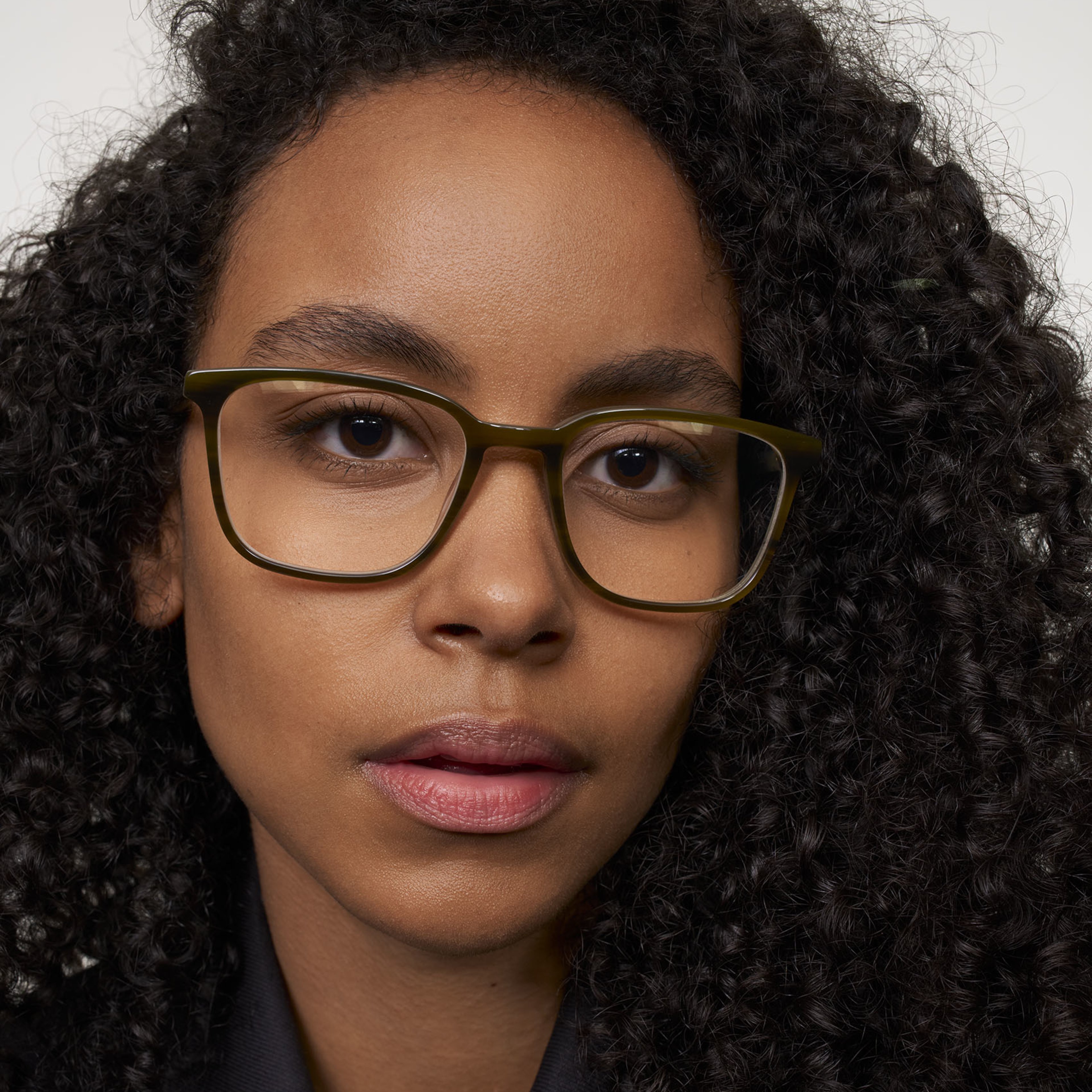 Ace & Tate Glasses | Rectangle Acetate in Green, Grey
