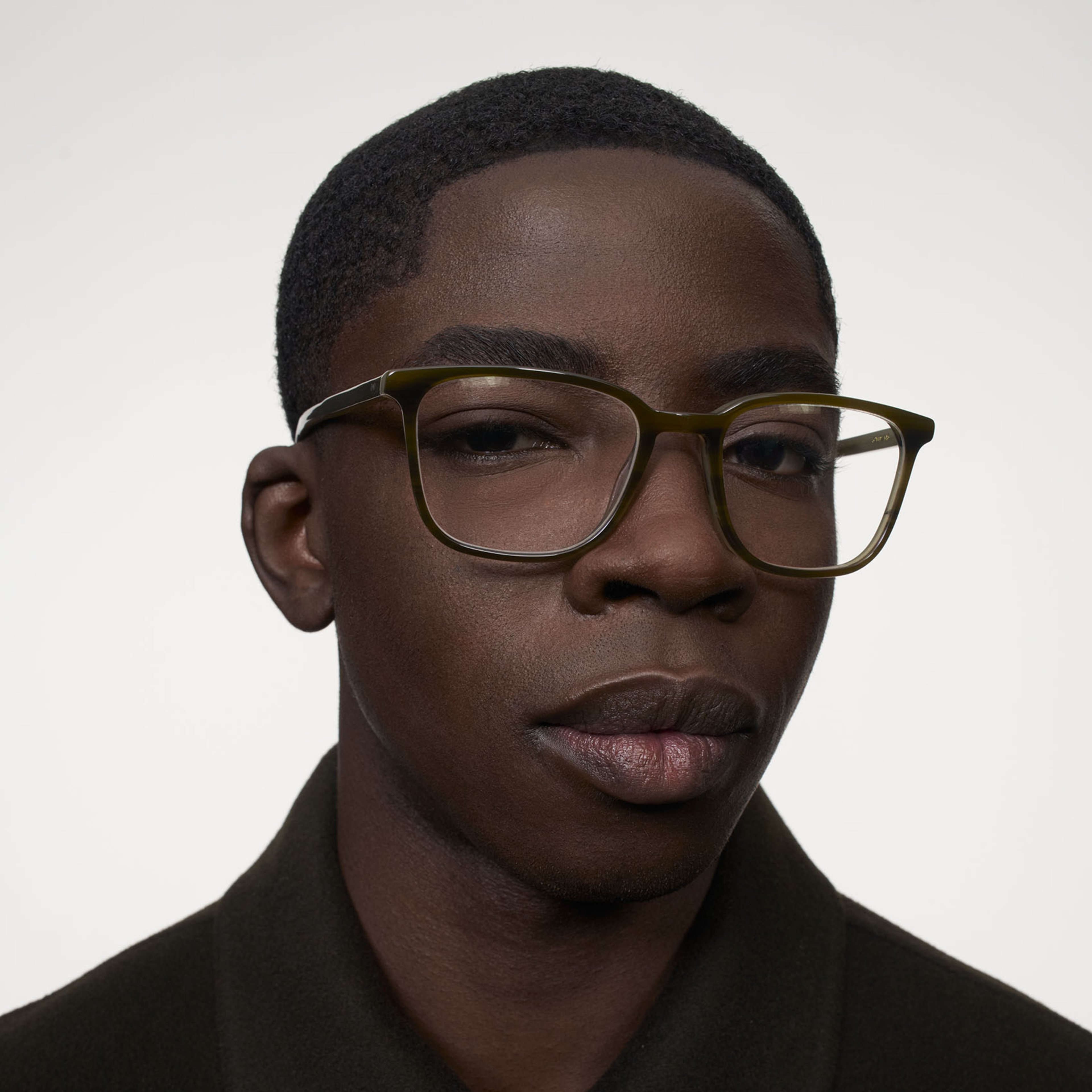 Ace & Tate Glasses | Rectangle Acetate in Green, Grey