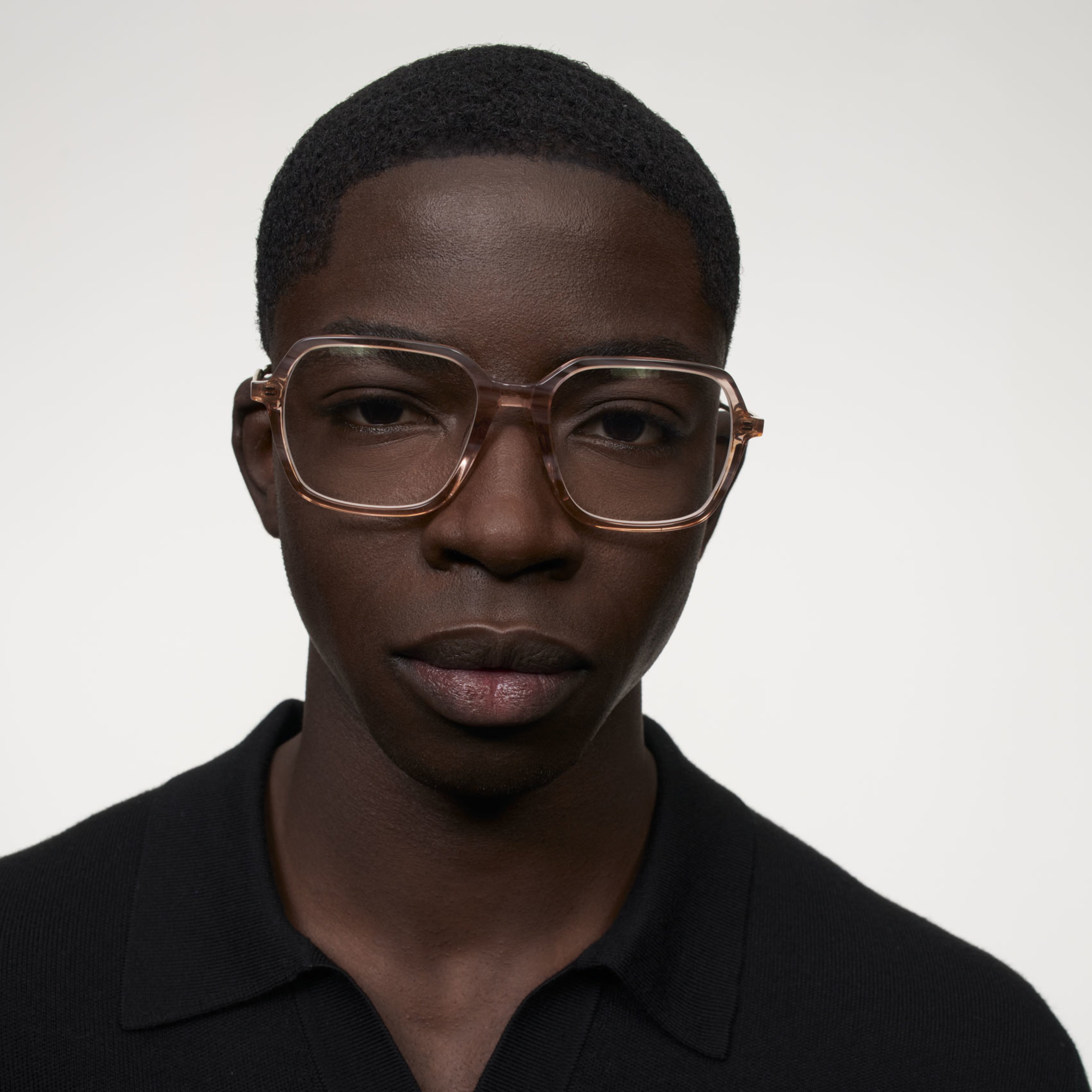 Ace & Tate Glasses | Square Combi in Beige, Orange