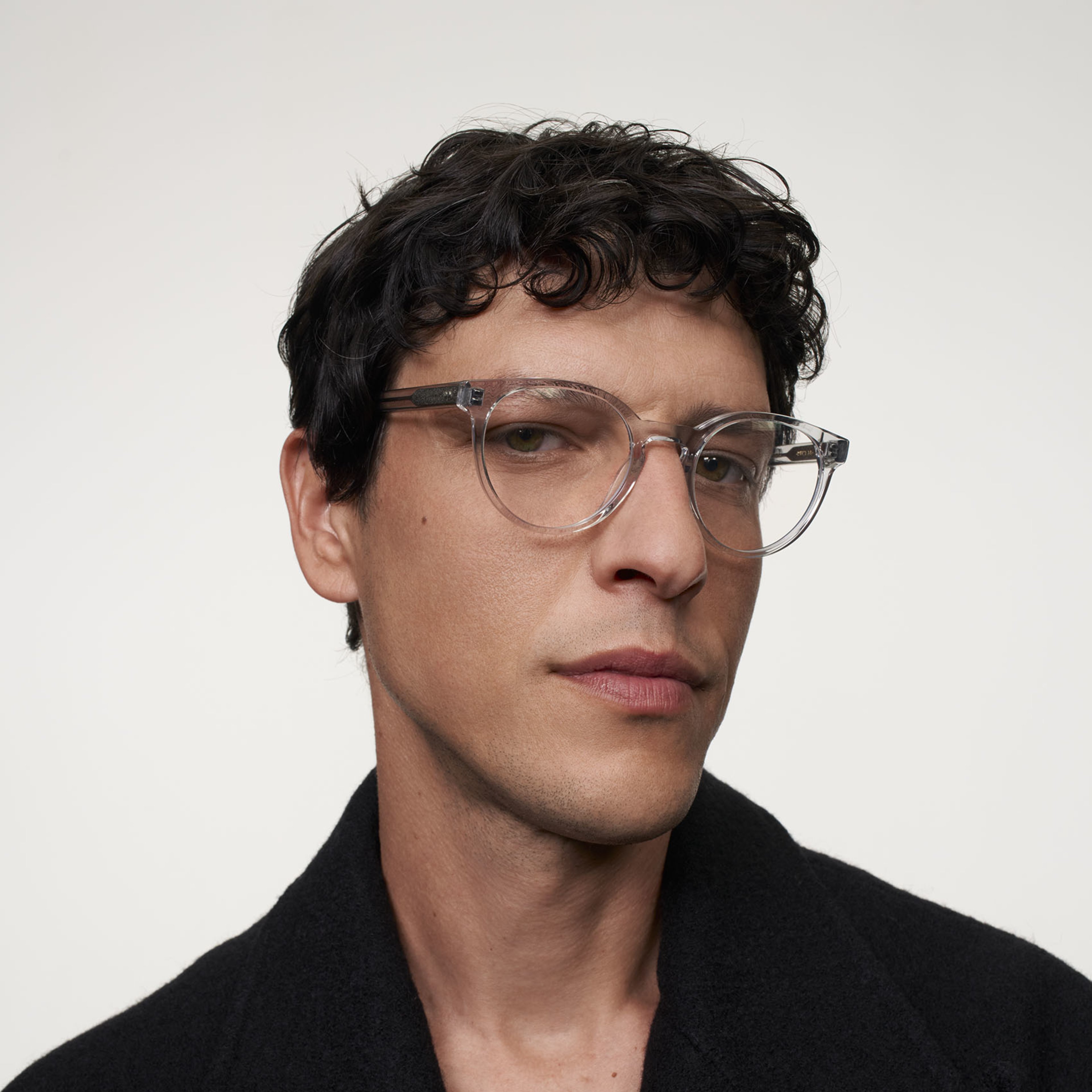 Ace & Tate Glasses | Round Acetate in Clear, Grey