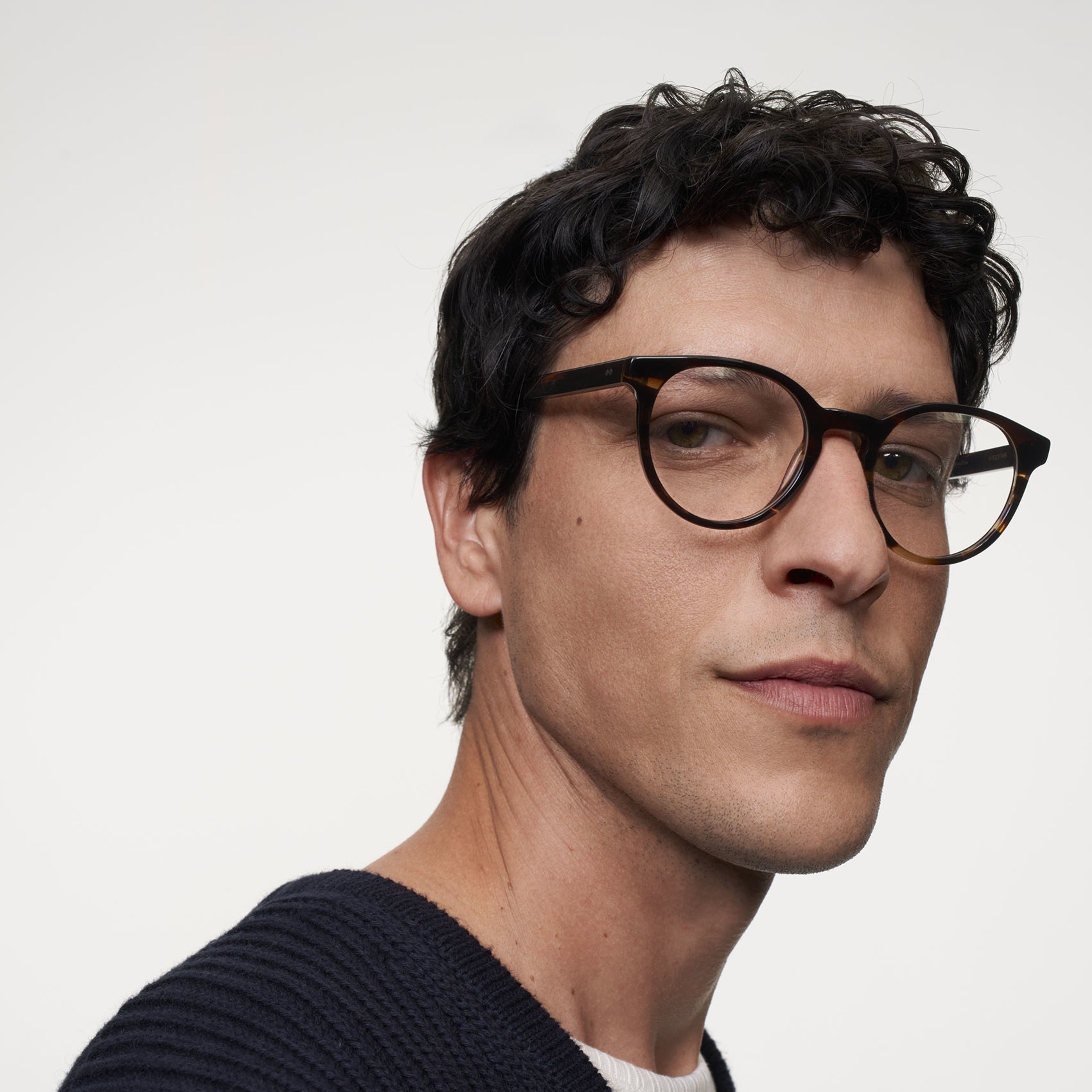 Ace & Tate Glasses | Round Acetate in Brown, Orange