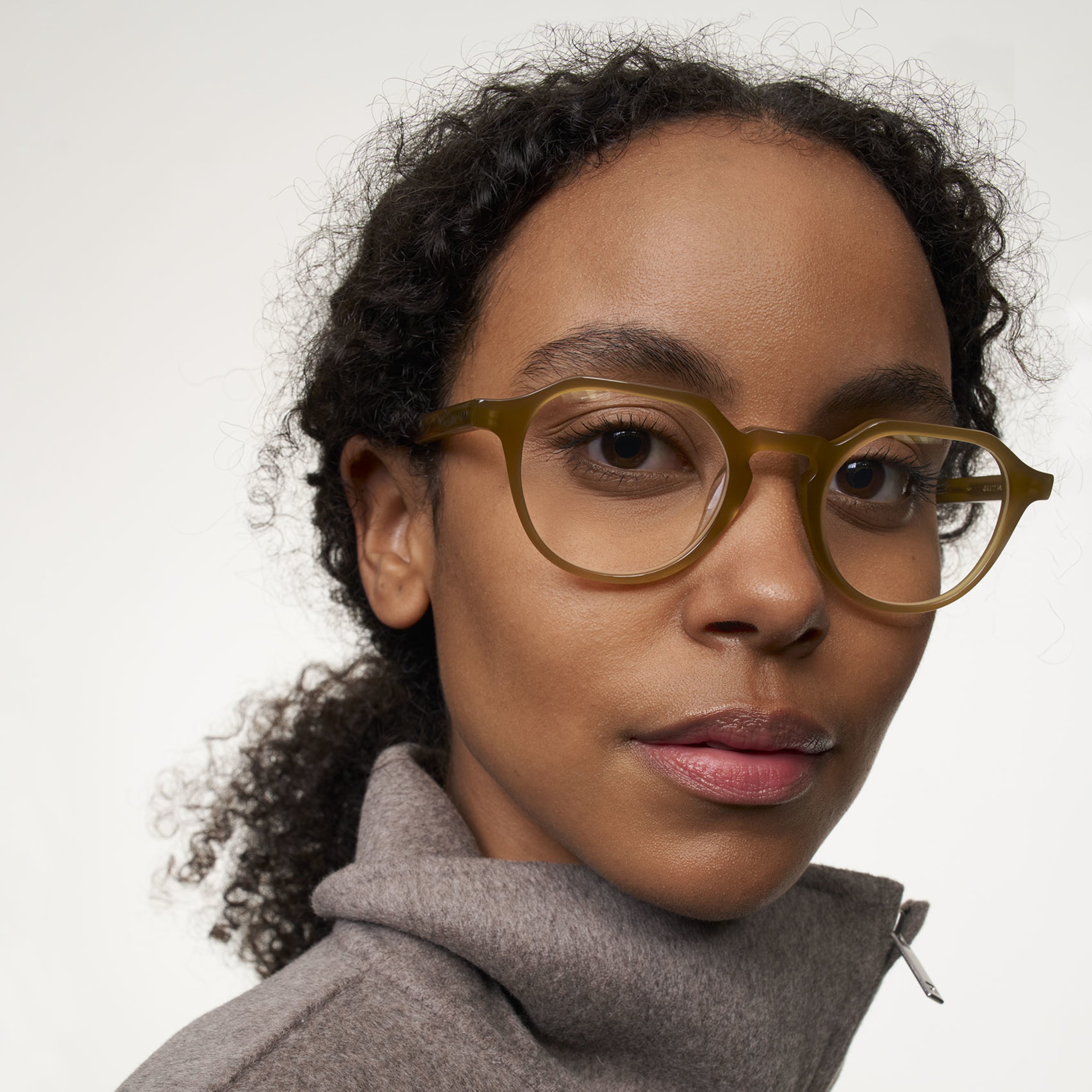 Ace & Tate Glasses | Hexagonal Acetate in Brown