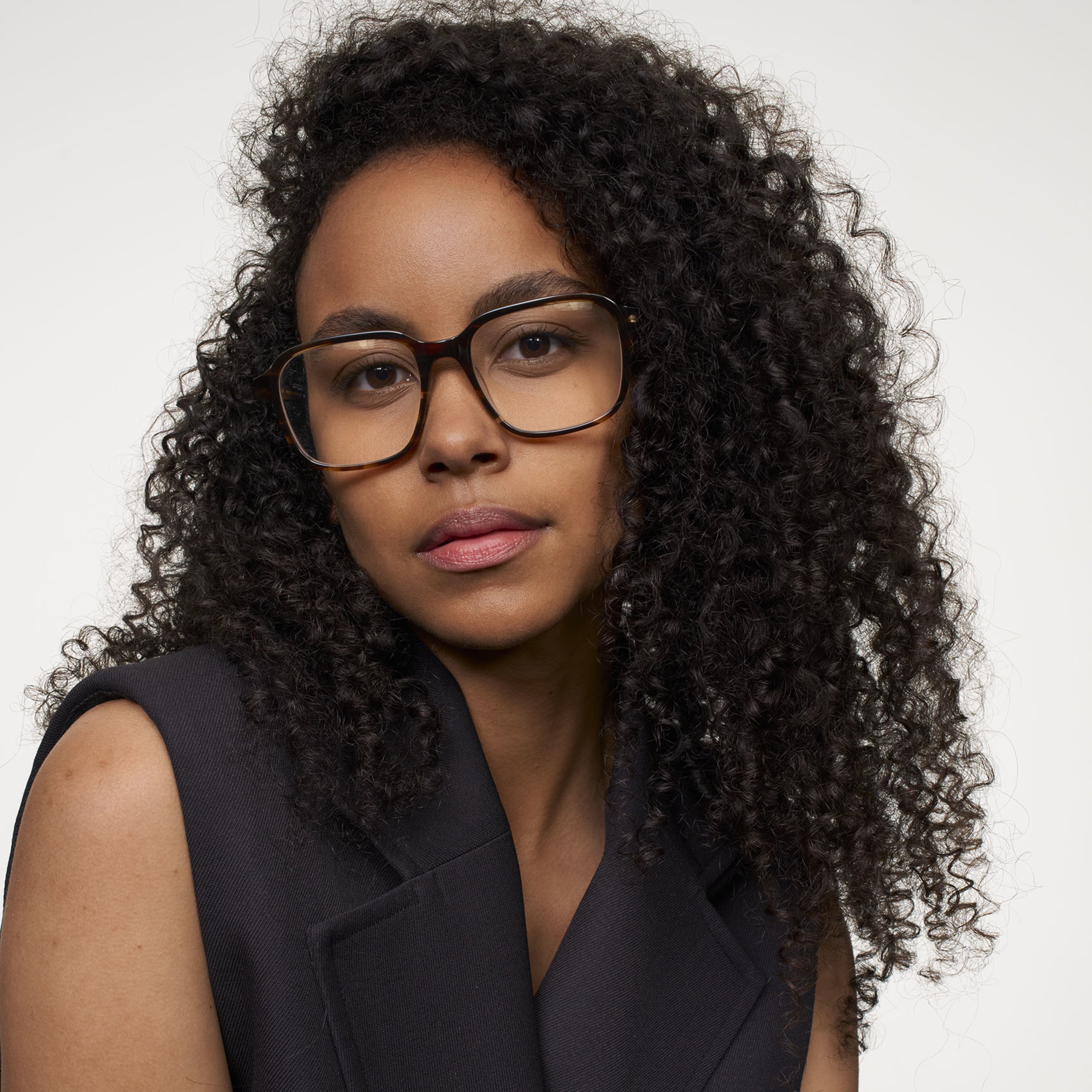 Ace & Tate Glasses | Square Acetate in Brown, Orange
