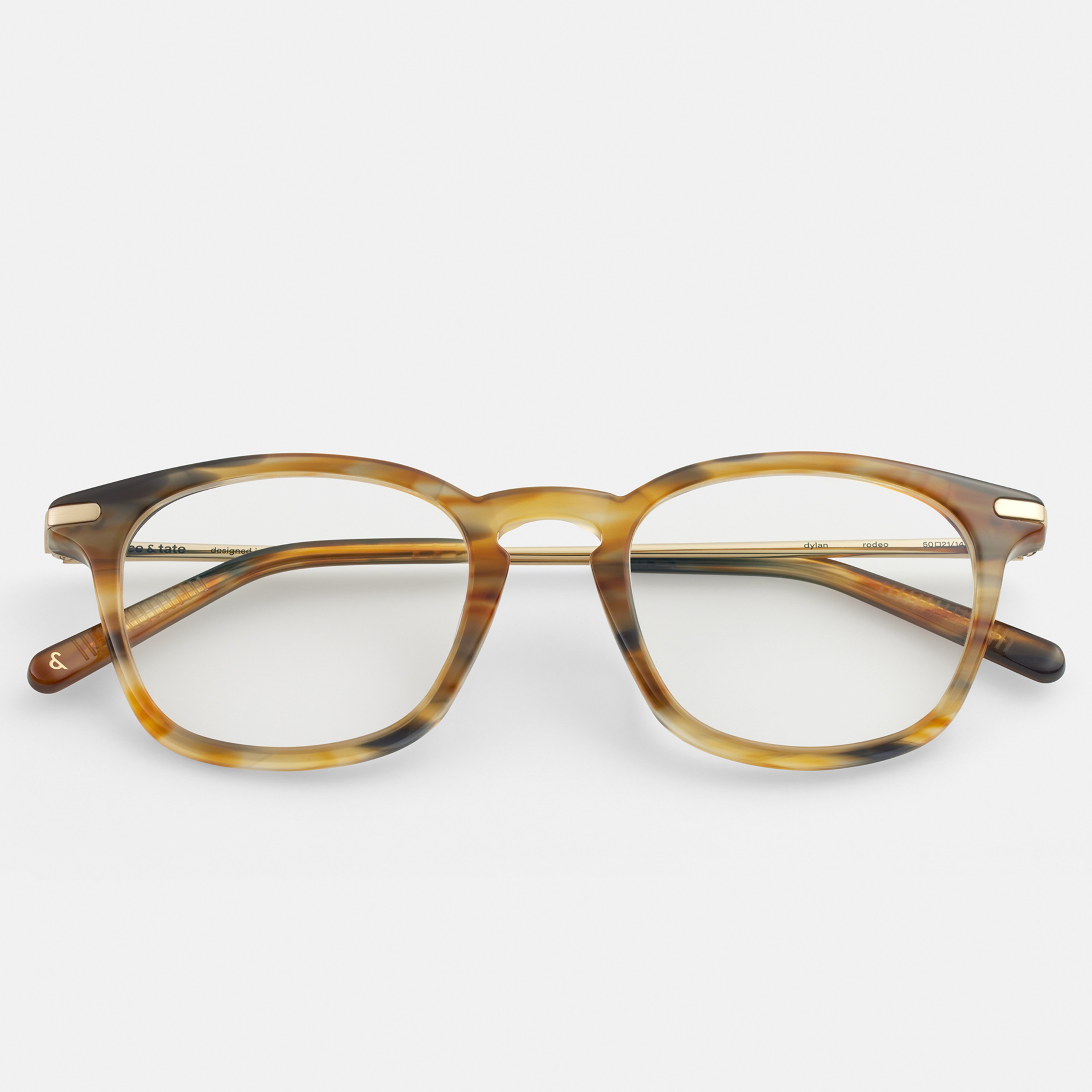 Ace & Tate Brillen | Vierkant Combi in Blauw, Oranje, Geel