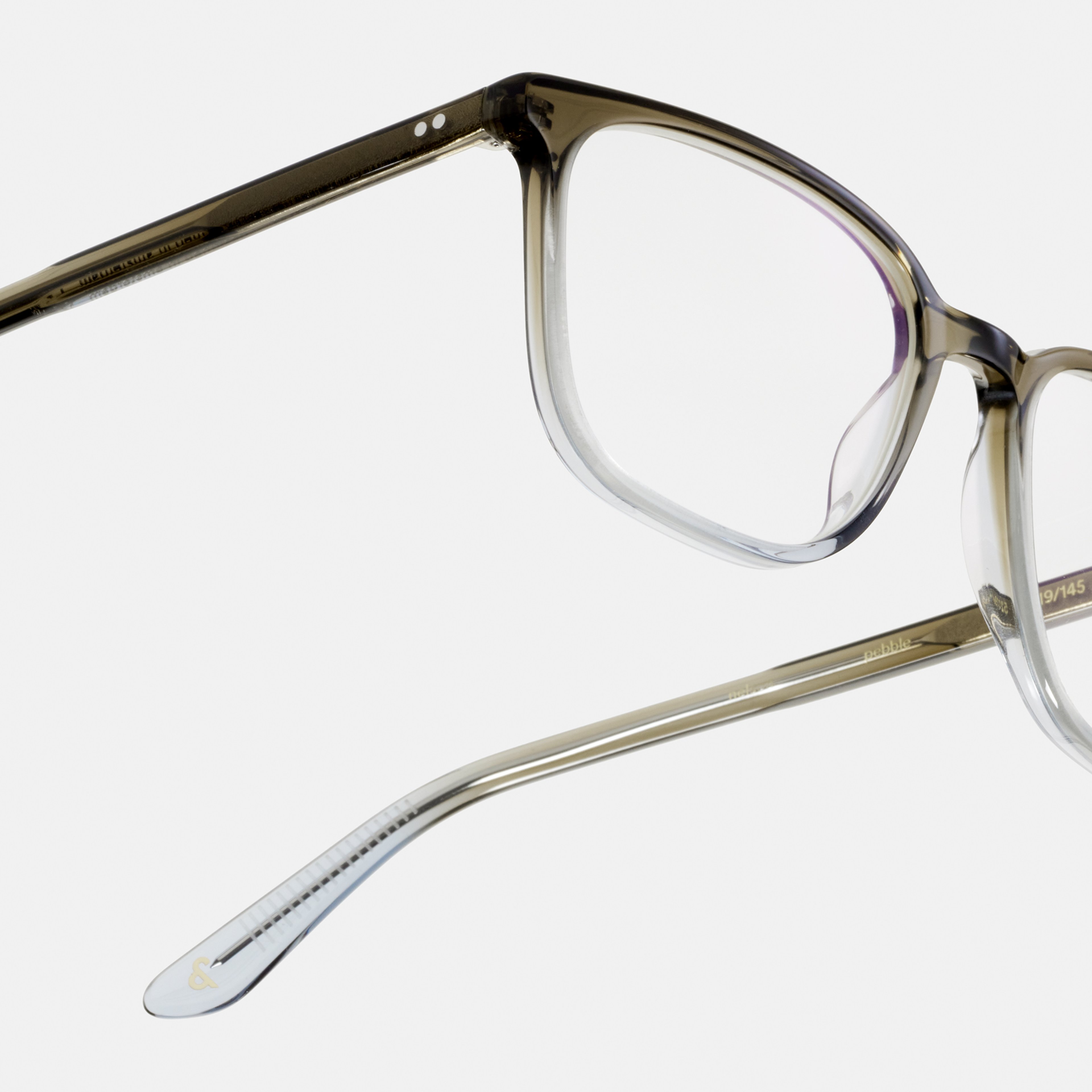 Ace & Tate Glasses | Rectangle Acetate in Blue, Grey
