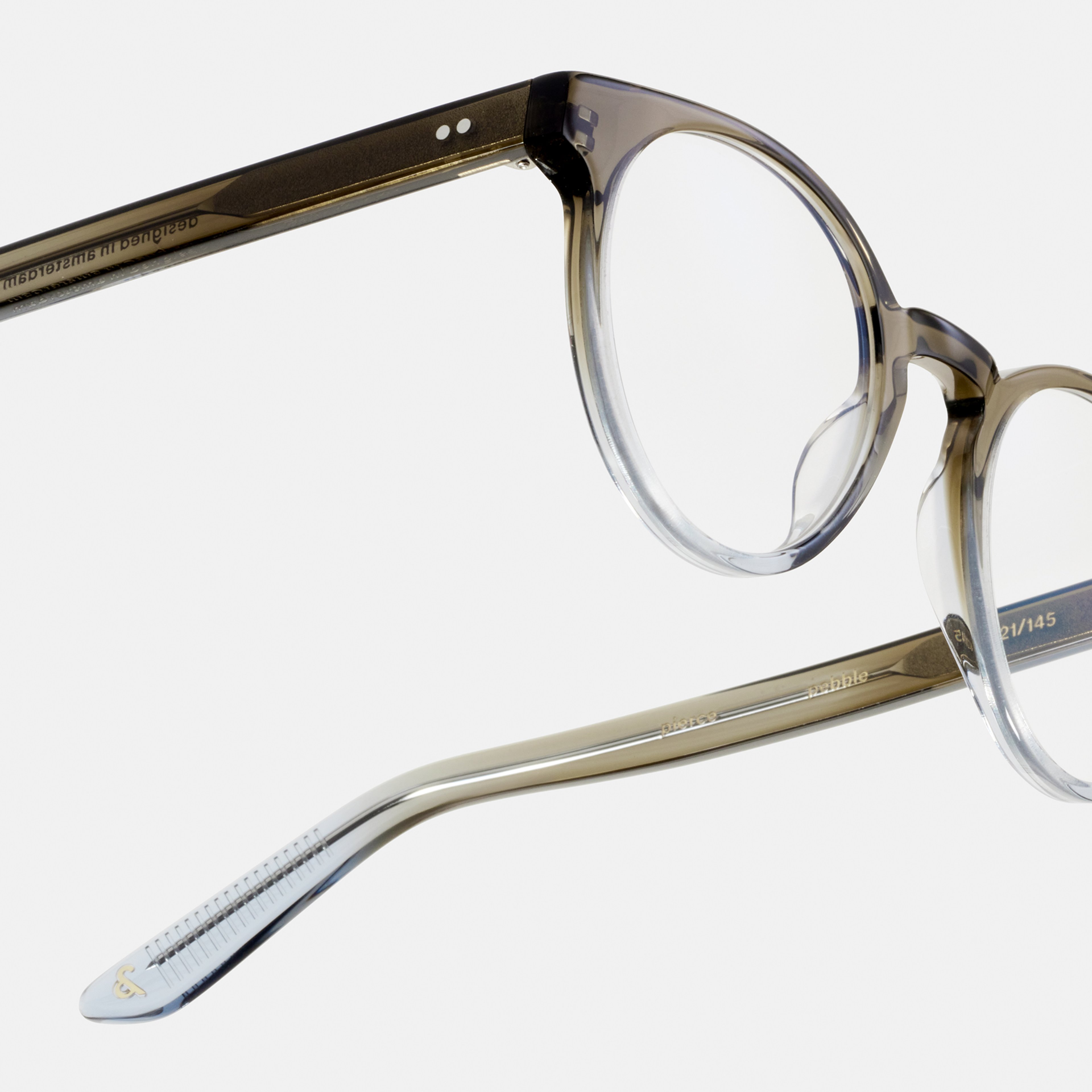 Ace & Tate Optiques | Ronde Acétate in Bleu, Gris