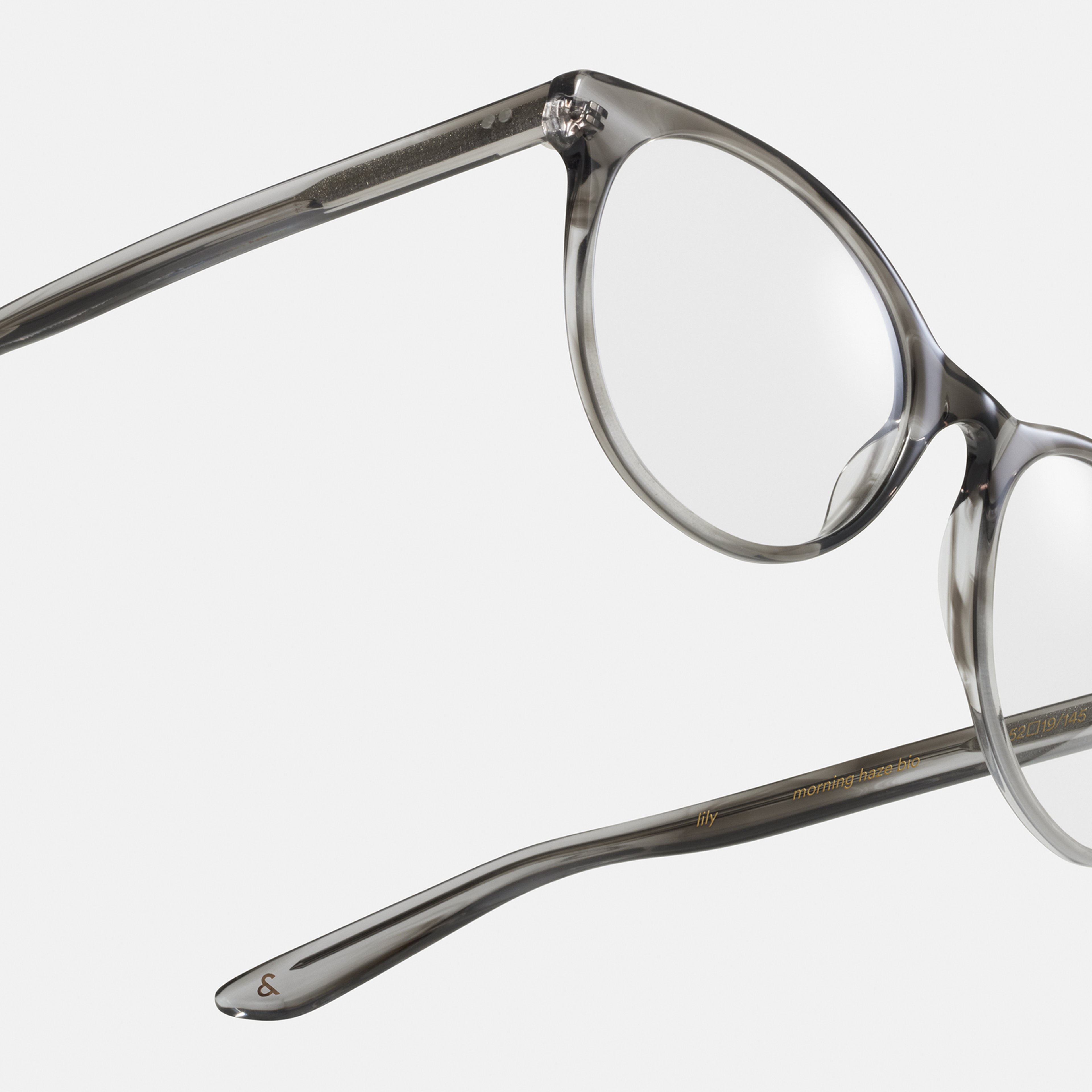 Ace & Tate Brillen | Oval Acetat in Transparent, Grau