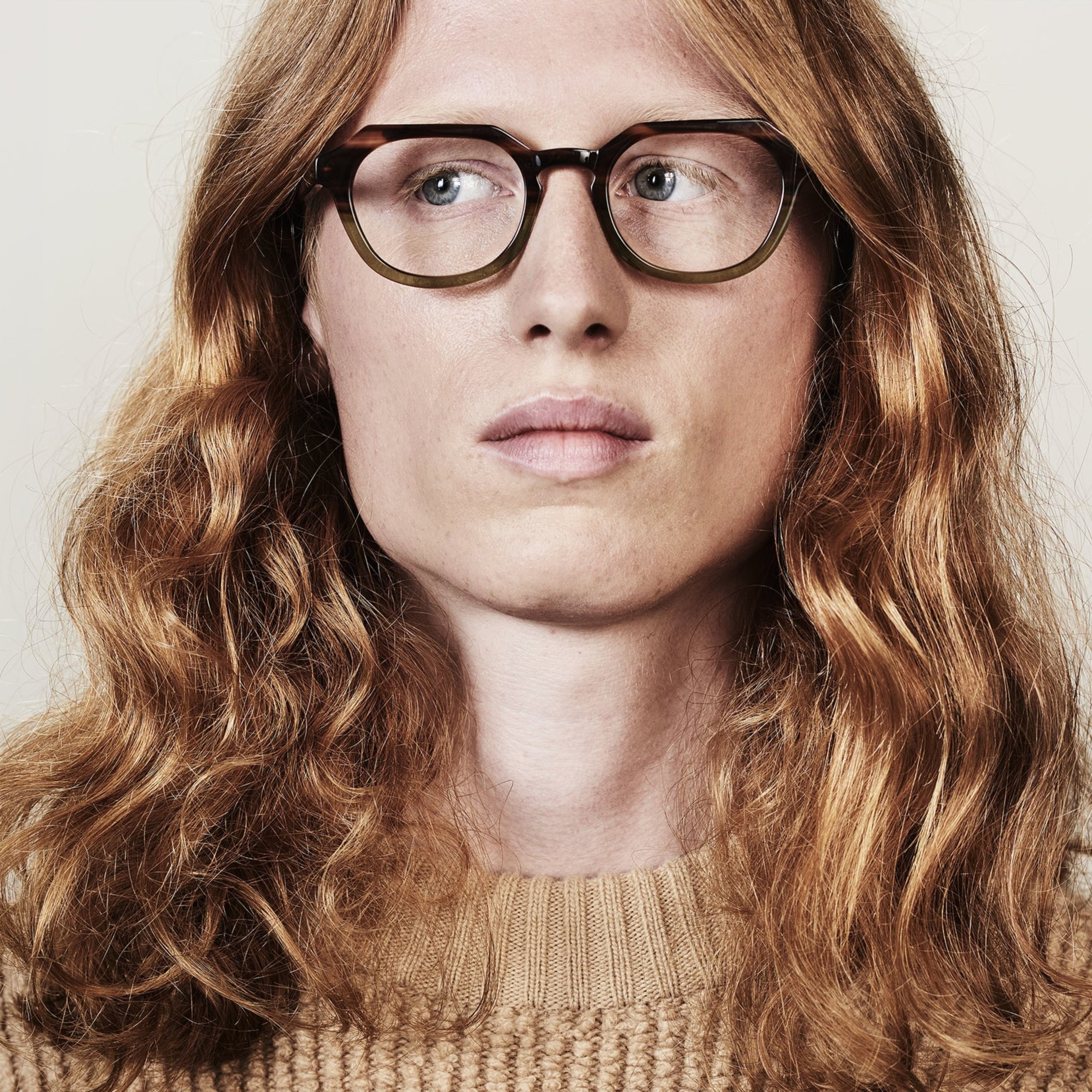 Ace & Tate Brillen | Vierkant Acetaat in Bruin, Groen