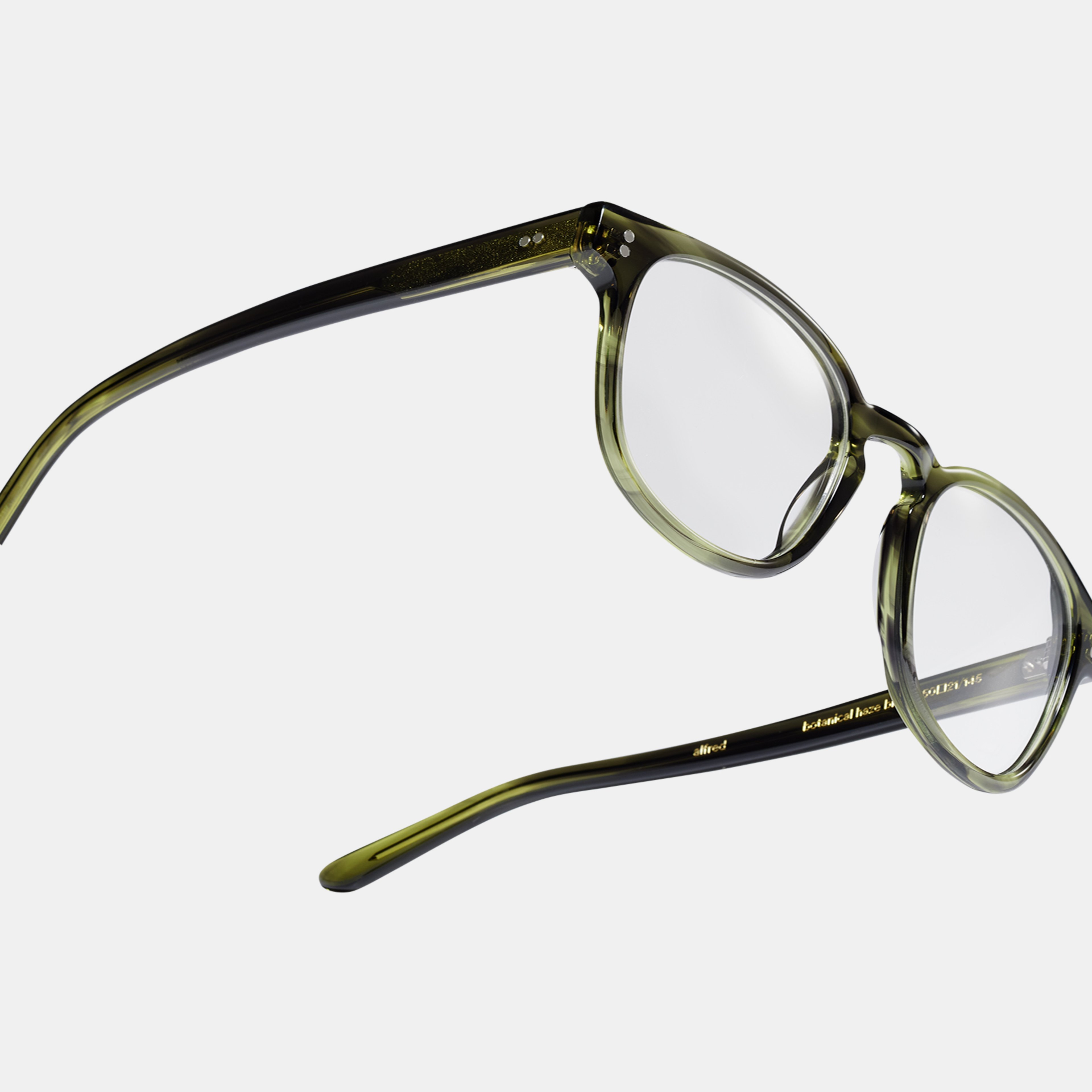 Ace & Tate Brillen | Quadratisch Acetat in Grün