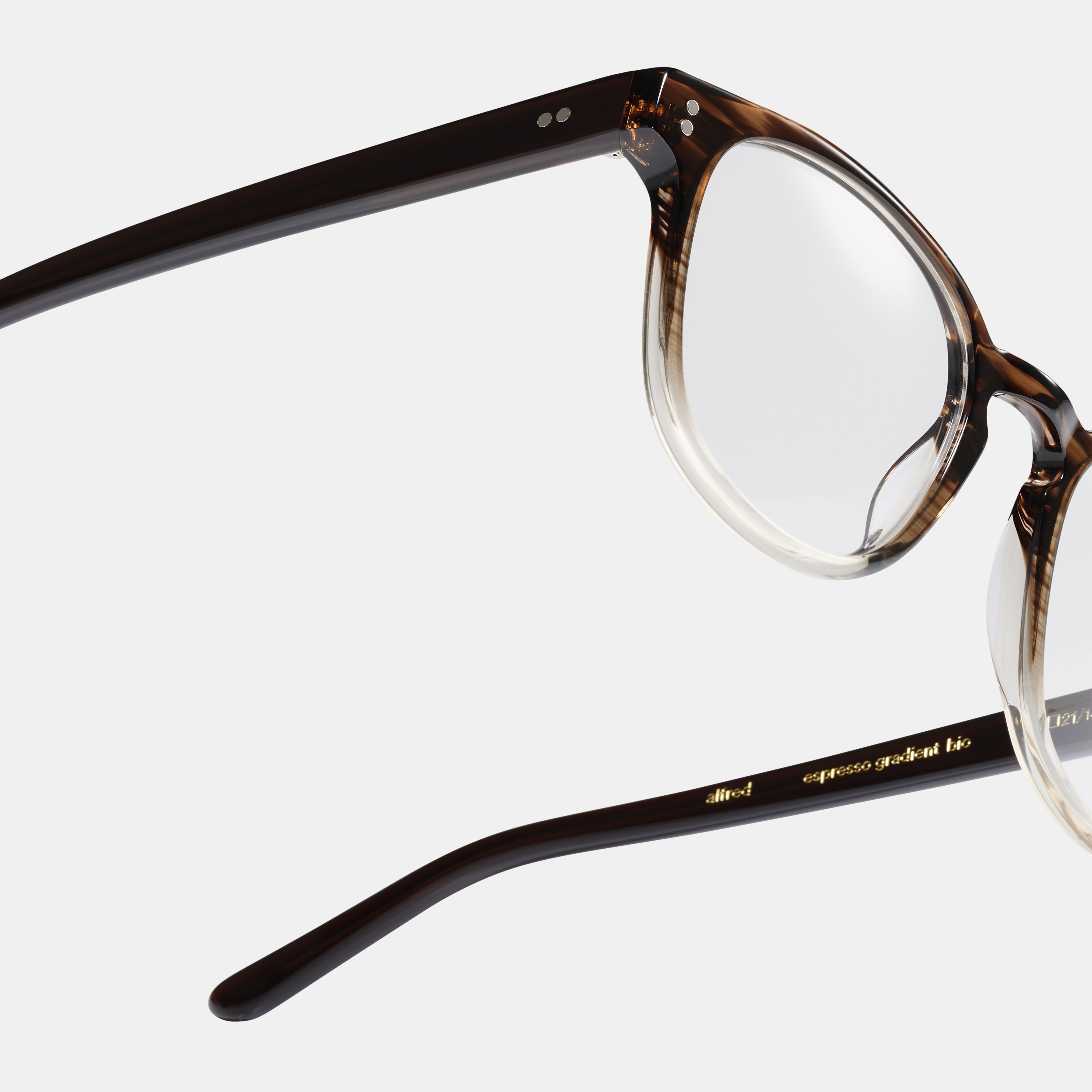 Ace & Tate Glasses | Square Acetate in Brown, Clear