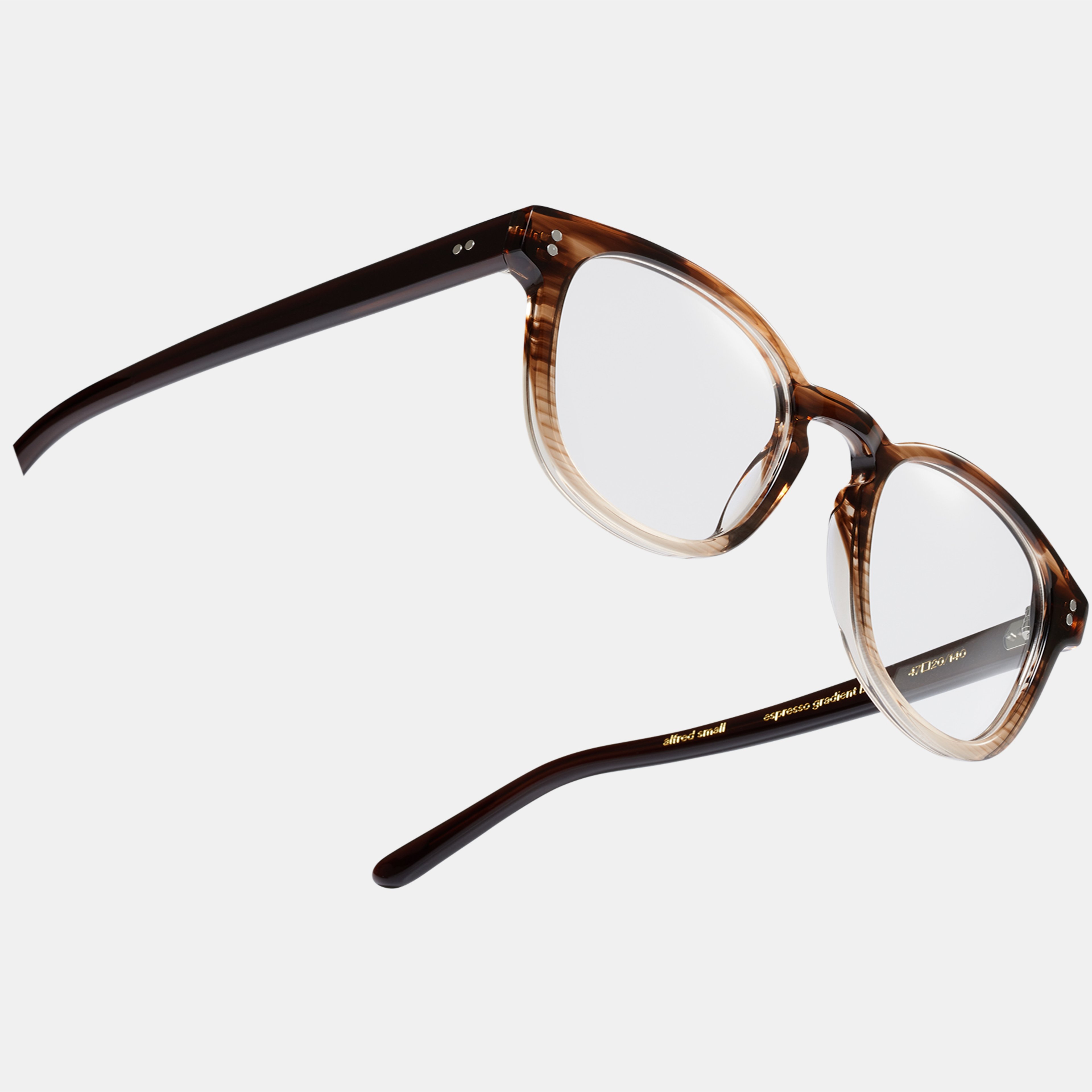Ace & Tate Glasses | Square Acetate in Brown, Clear
