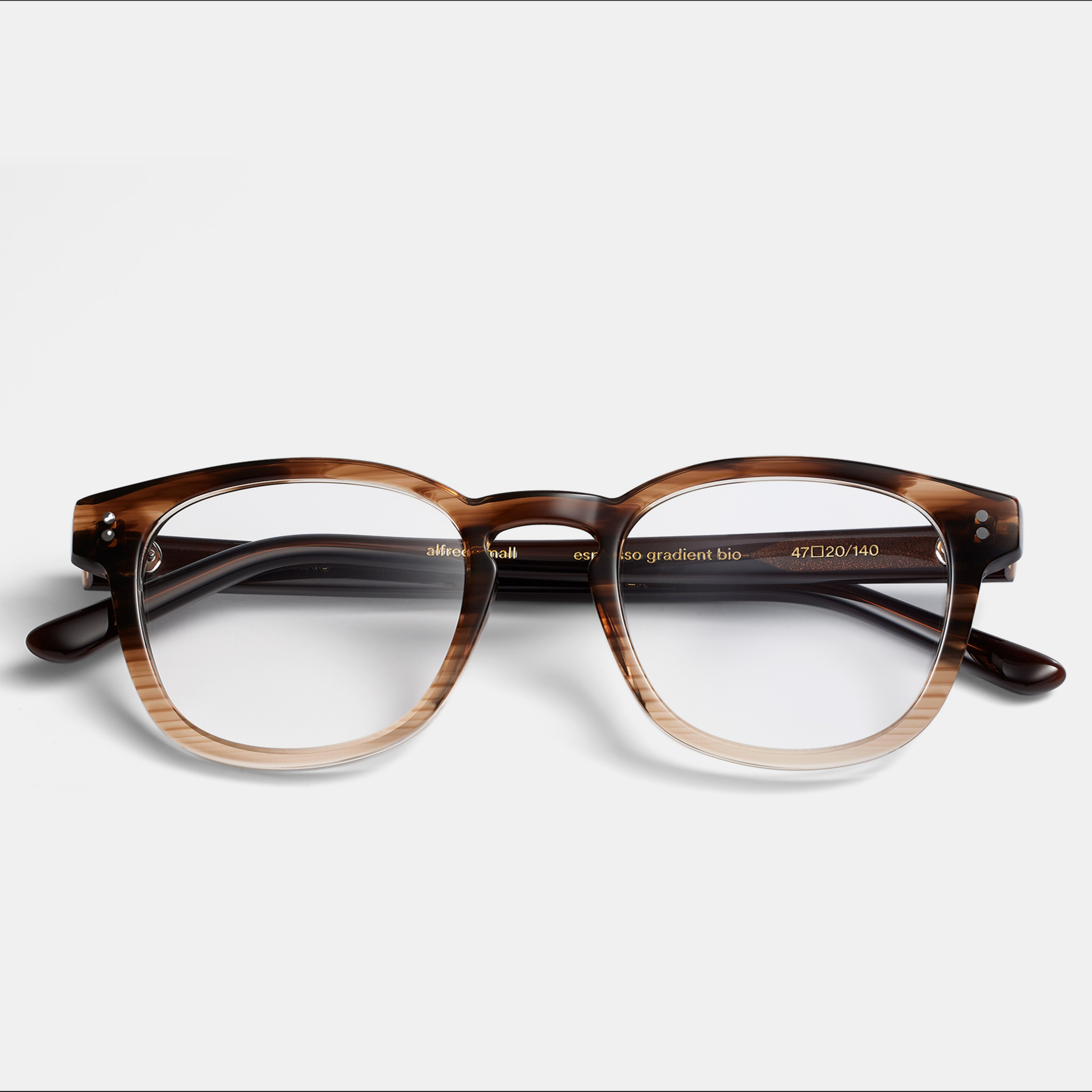 Ace & Tate Glasses | Square Acetate in Brown, Clear