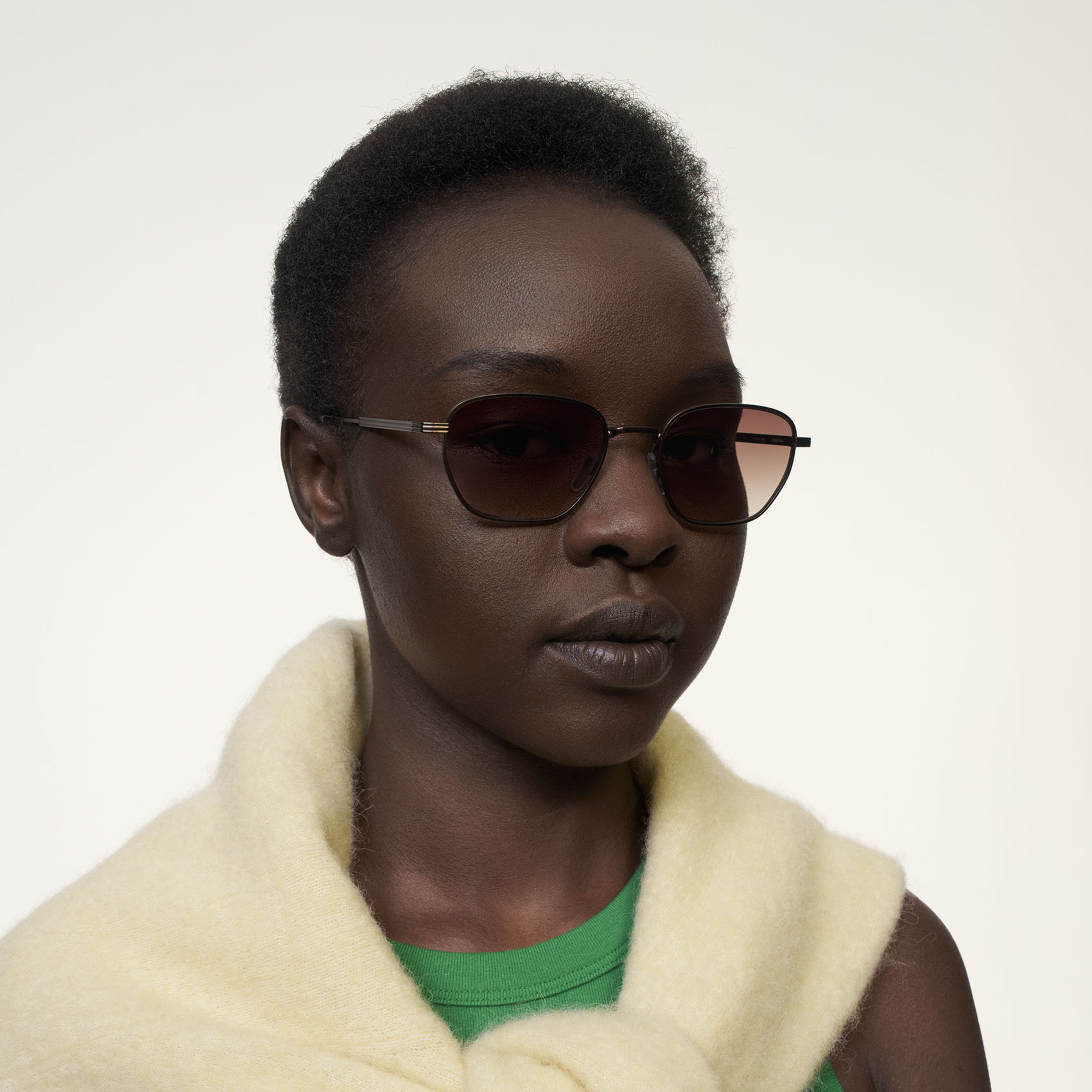 Ace & Tate Sunglasses | Hexagonal Metal in Brown