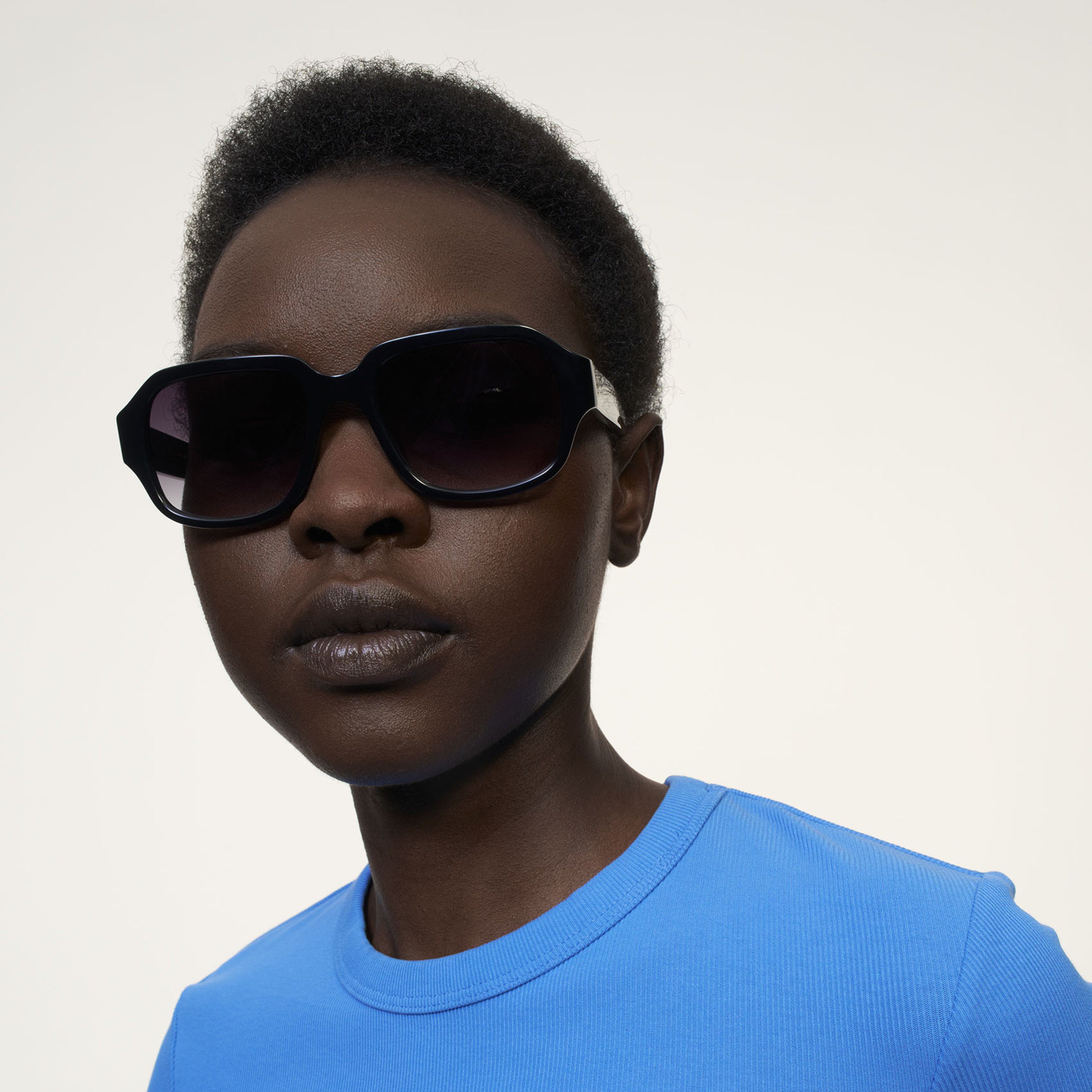 Ace & Tate Sunglasses | Square Acetate in Black