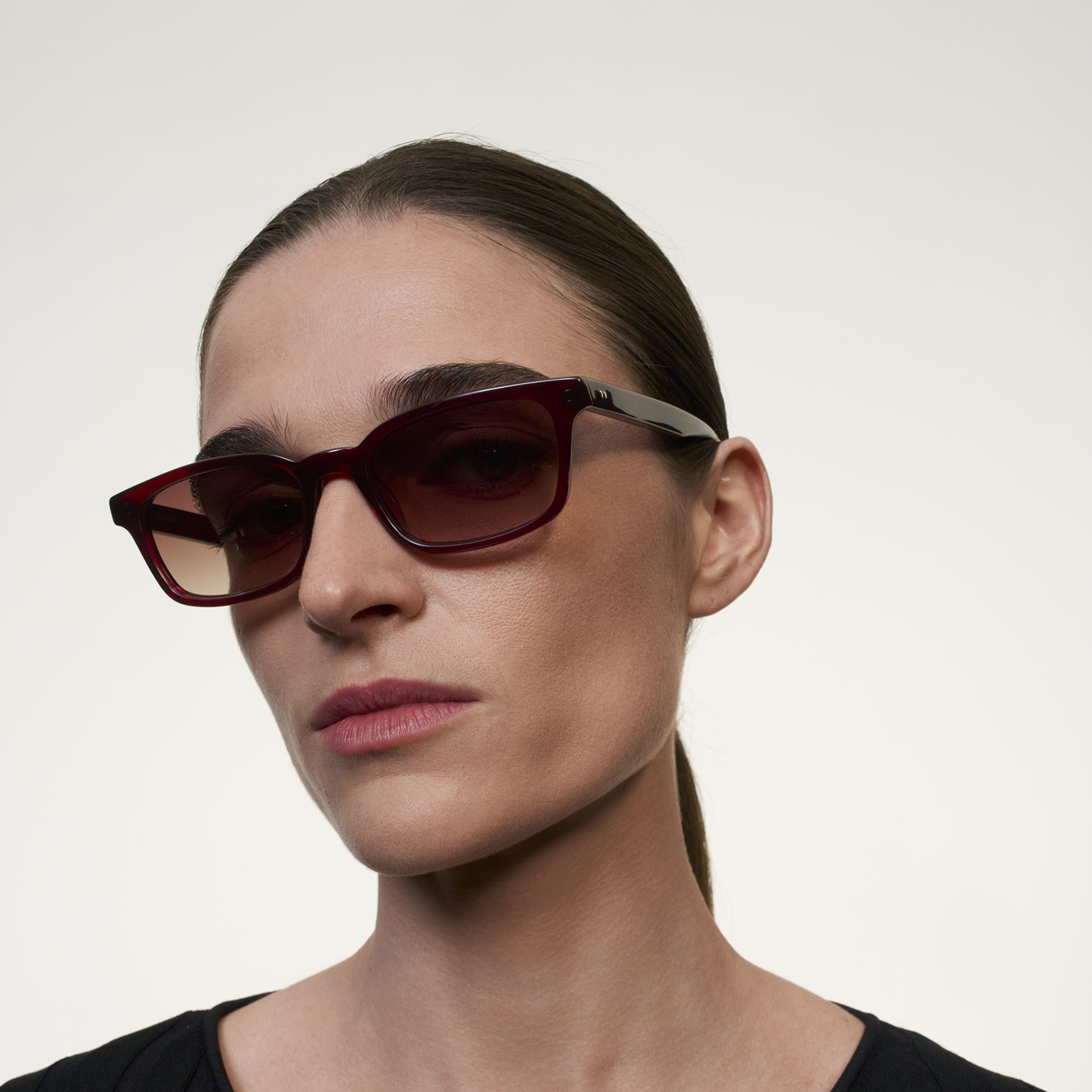 Ace & Tate Sunglasses | Square Acetate in Red