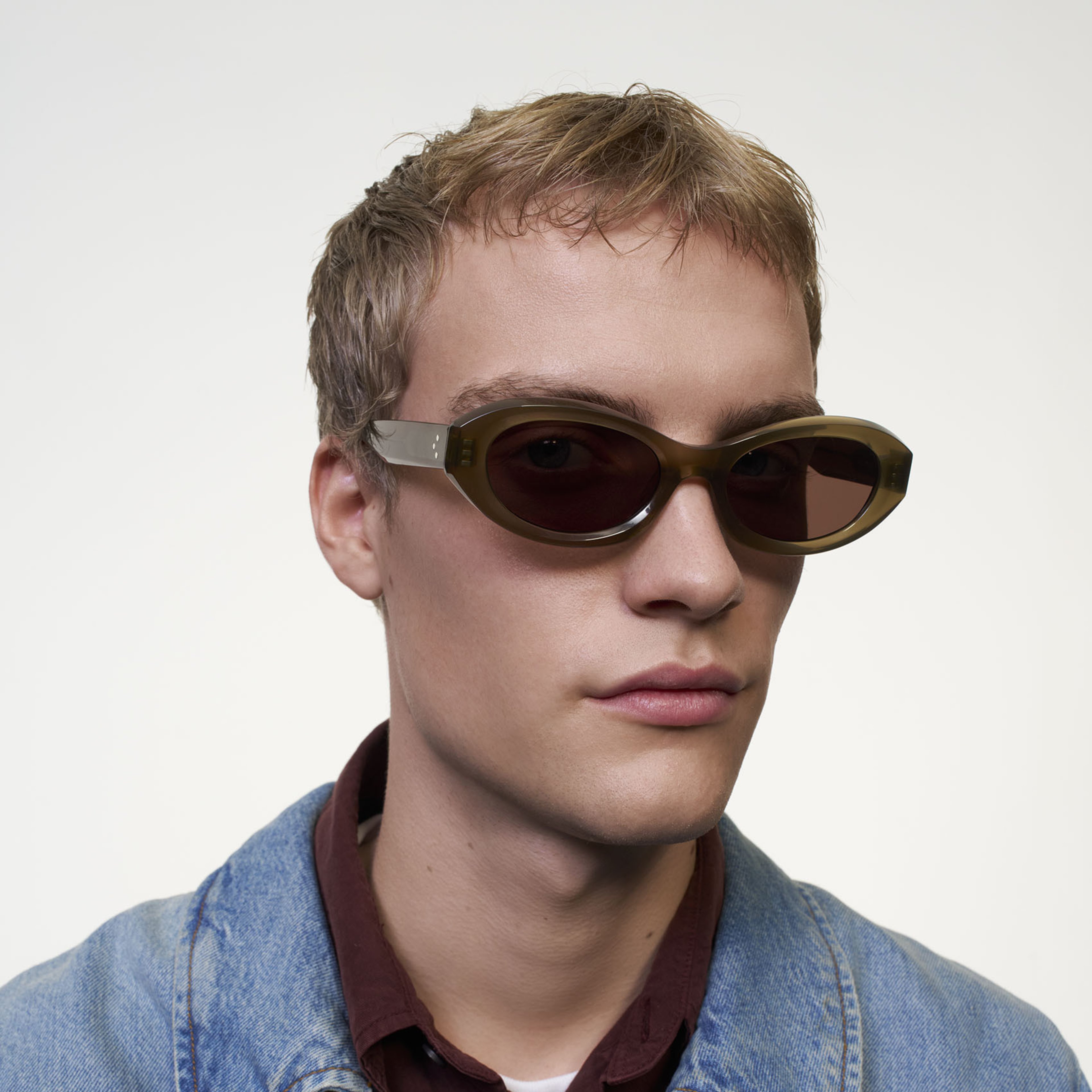 Ace & Tate Sunglasses | Oval Acetate in Green