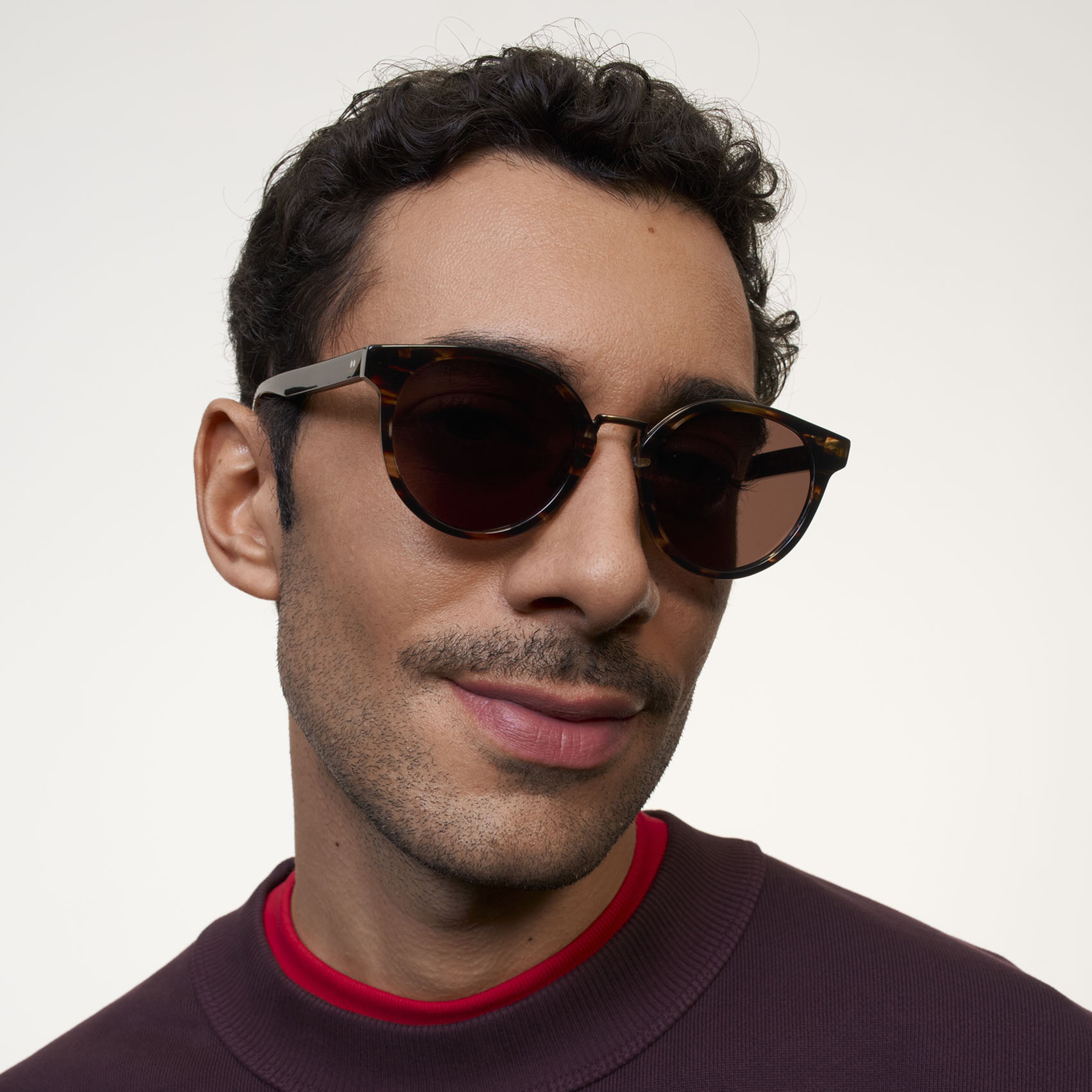 Ace & Tate Sonnenbrillen | Rund Acetat in Braun, Orange