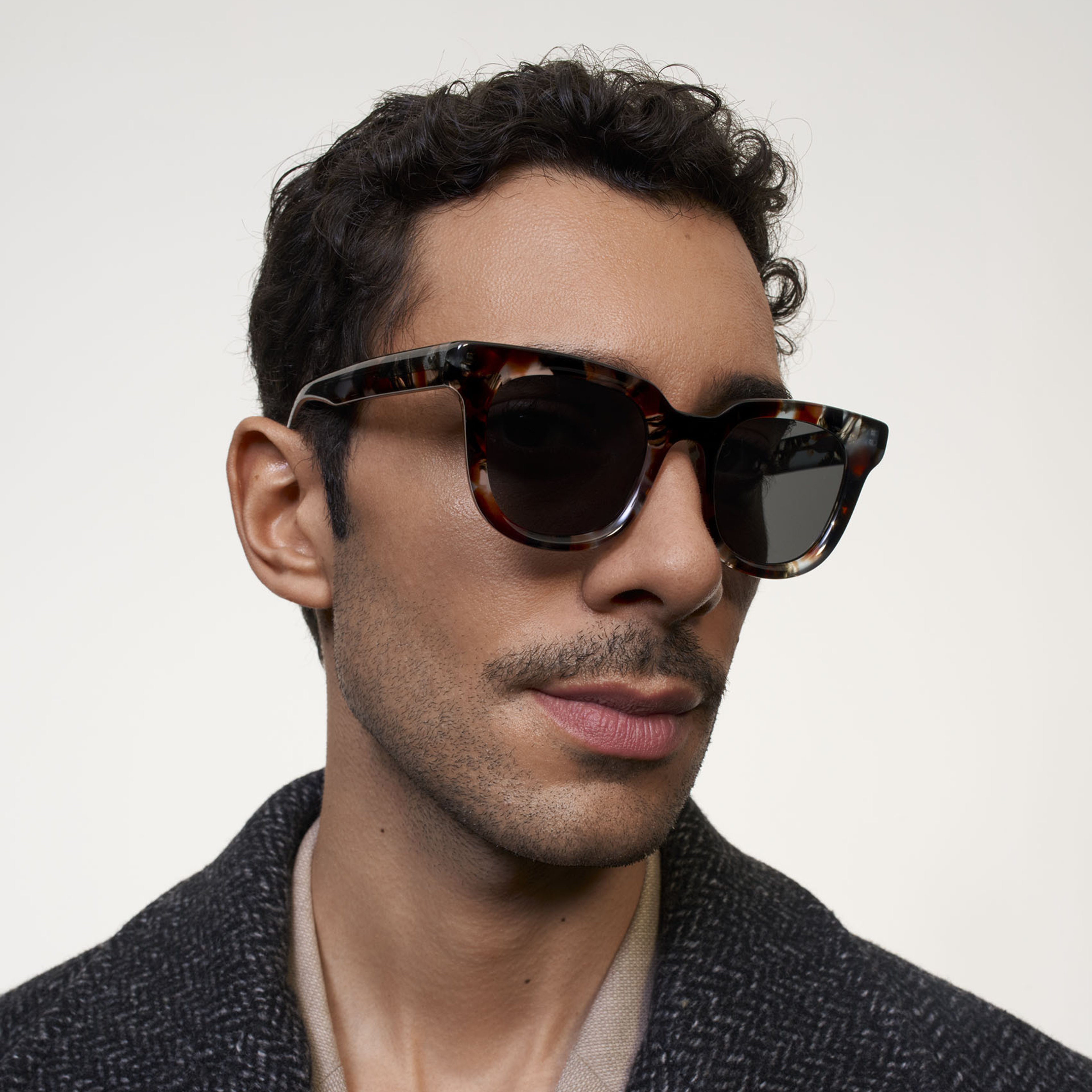 Ace & Tate Sunglasses | Round Acetate in Blue, Black, Brown