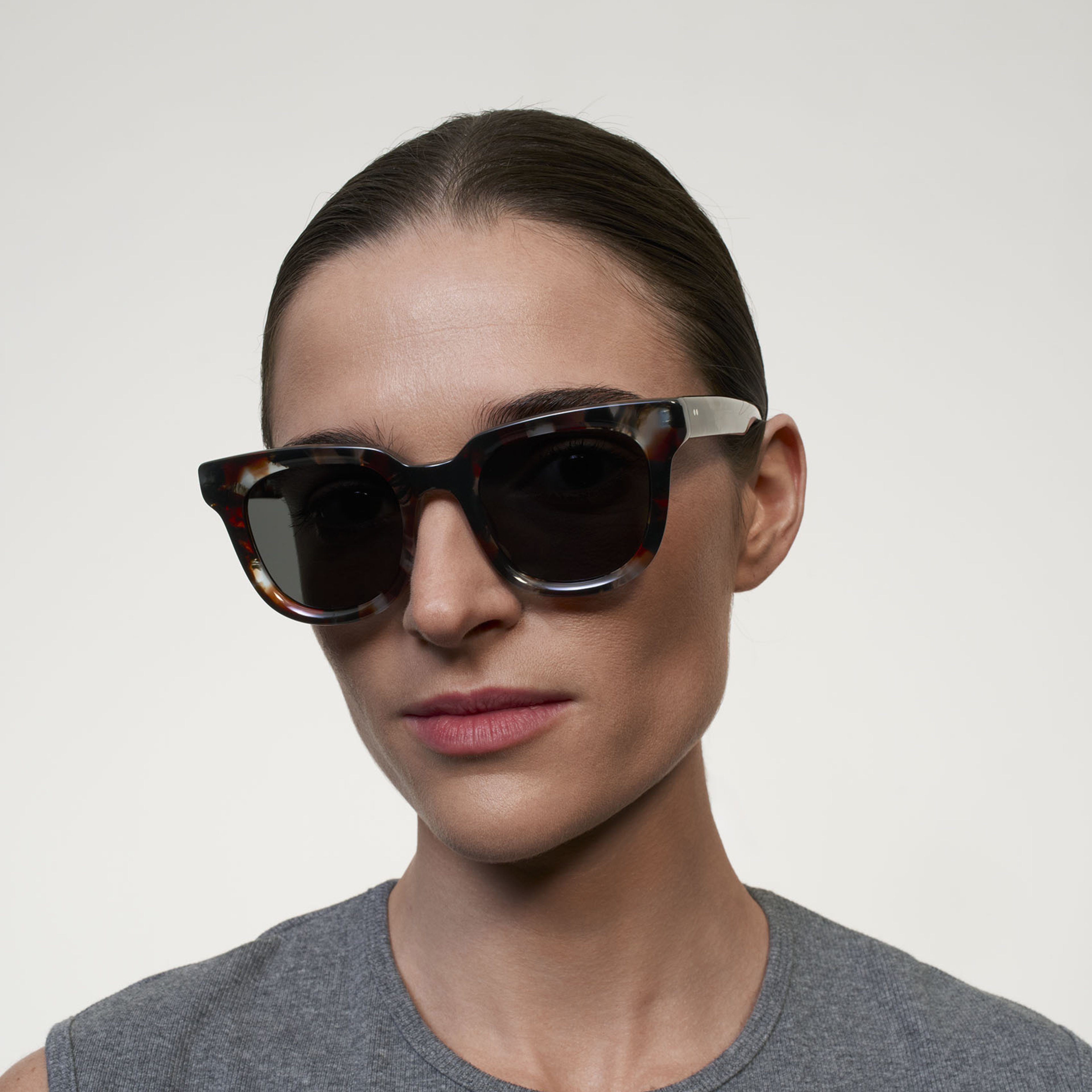 Ace & Tate Sunglasses | Round Acetate in Blue, Black, Brown