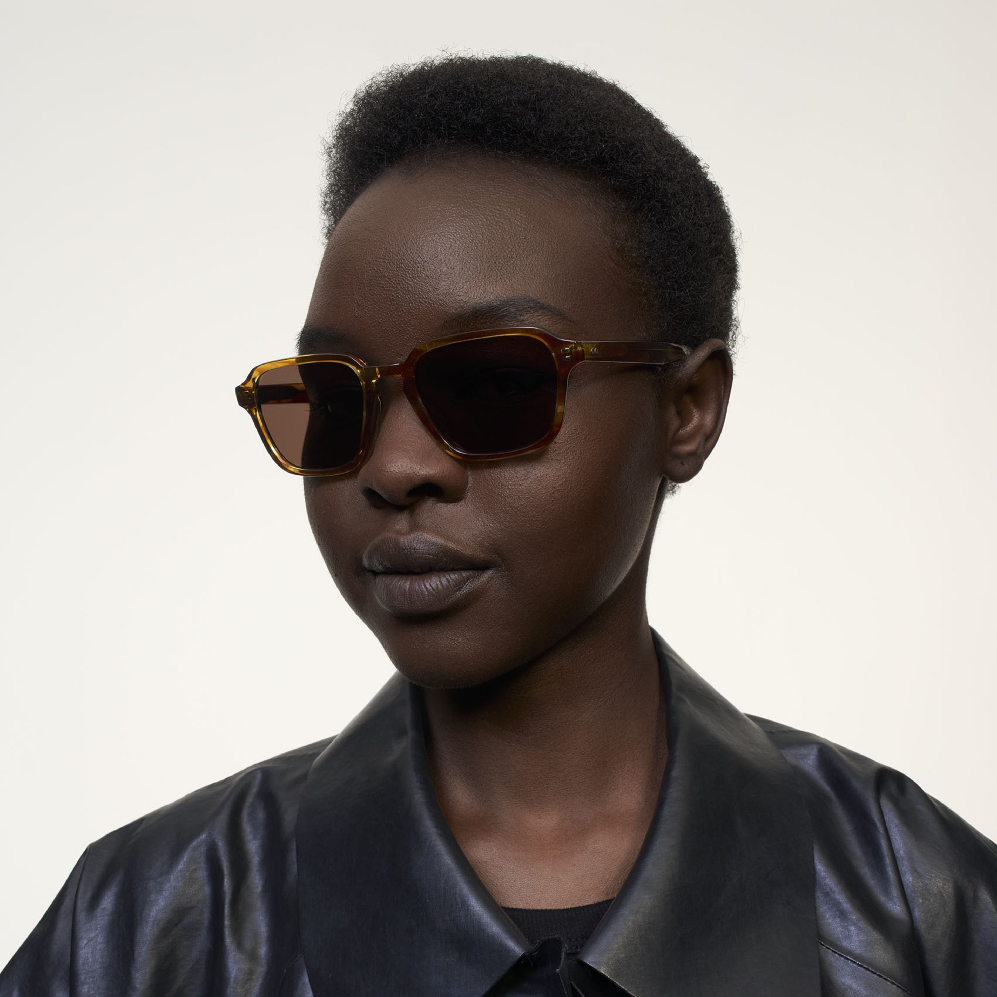 Ace & Tate Sonnenbrillen | Hexagonal Acetat in Braun, Orange