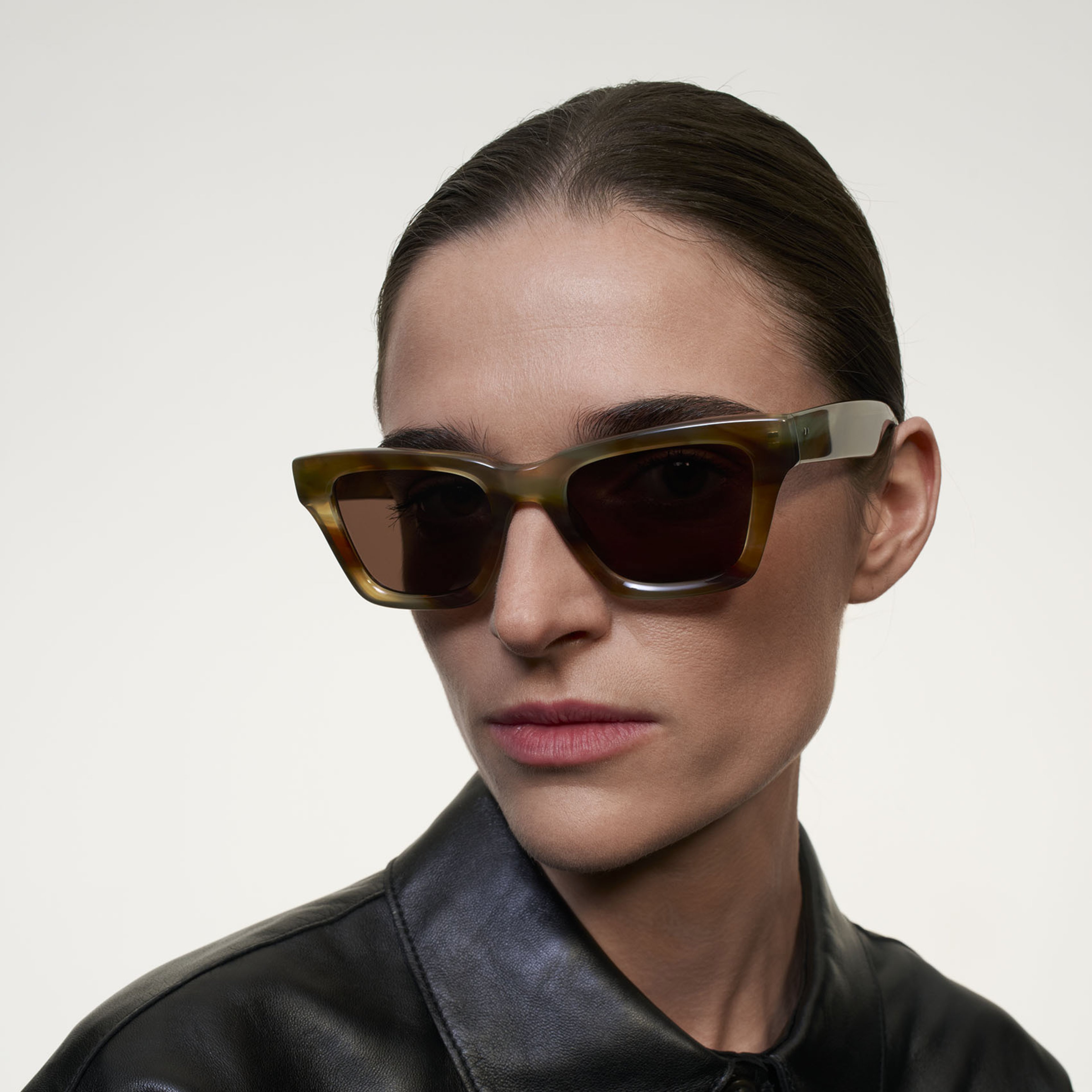 Ace & Tate Sunglasses | Square Acetate in Orange, Yellow, Brown, Green