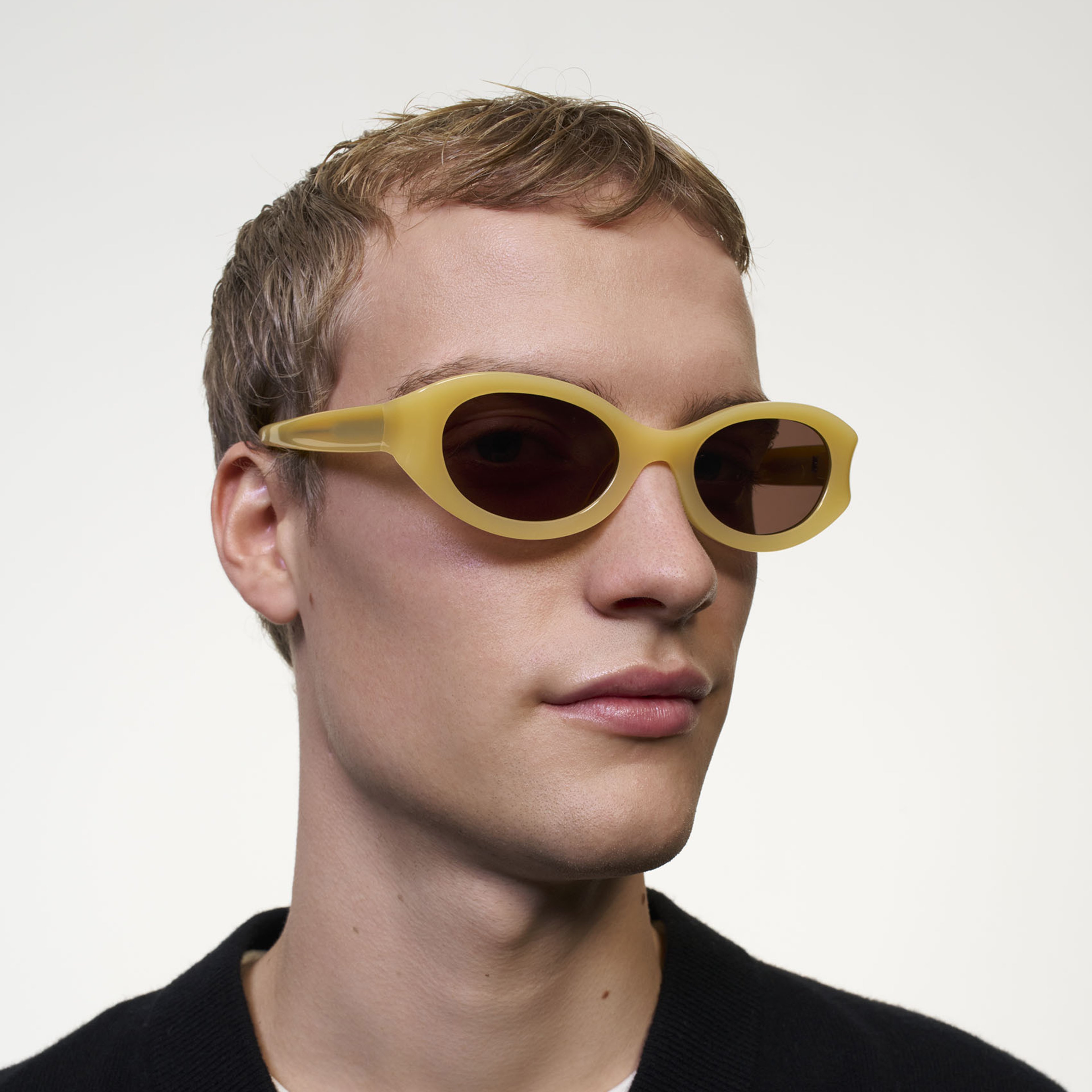 Ace & Tate Zonnebrillen | Oval Acetaat in Geel