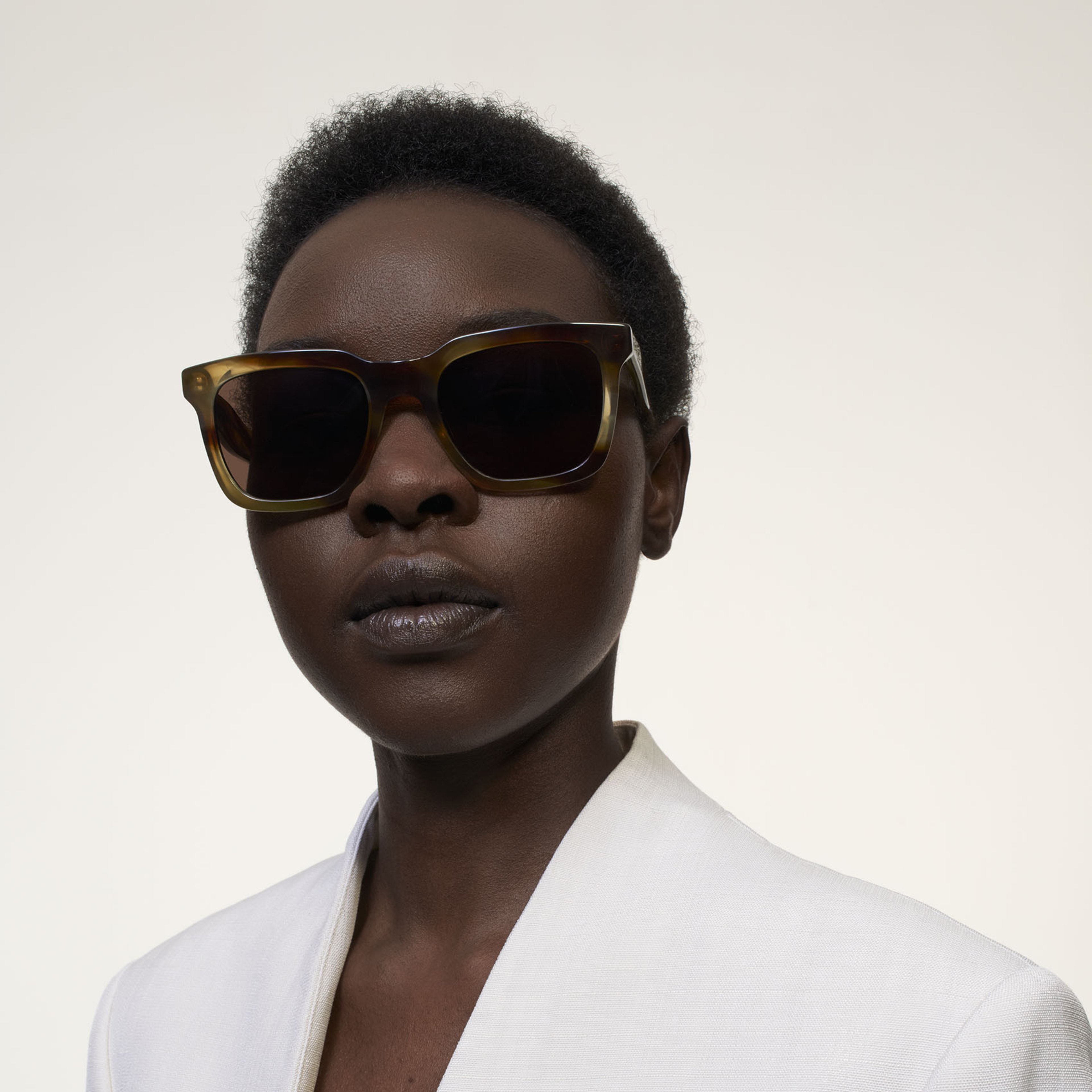 Ace & Tate Sunglasses | Square Acetate in Orange, Yellow, Brown, Green